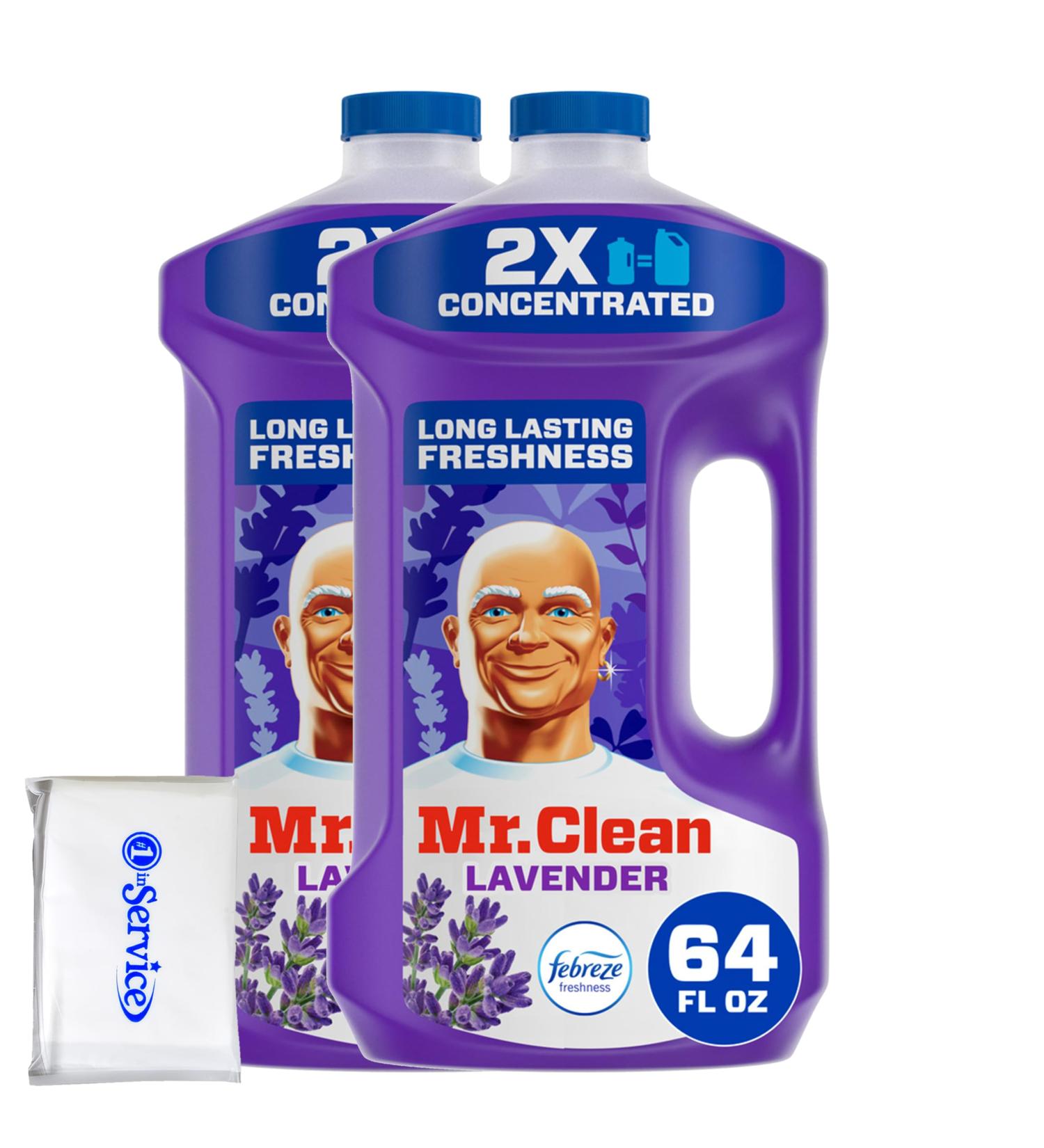 Mr Clean Multi Purpose Lavender Liquid Cleaner - Non-Toxic 64oz | 2X Concentrated Hardwood Floor Cleaner - 2 Pack - Buy Online on SooperMarket.com