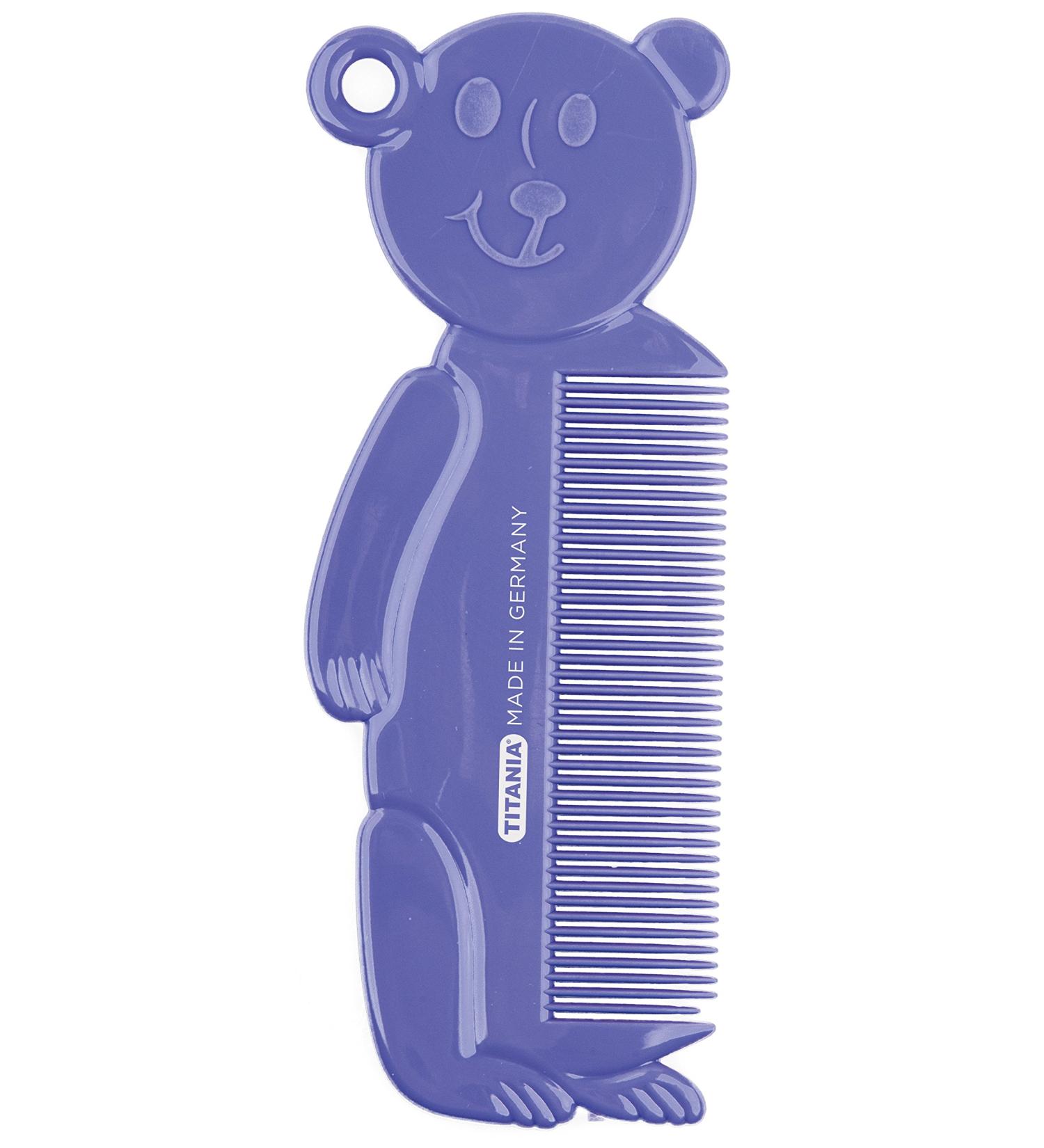 TITANIA children's comb "Bear" color-sorted pink/purple/light blue 1 pack (1 x 32 g)