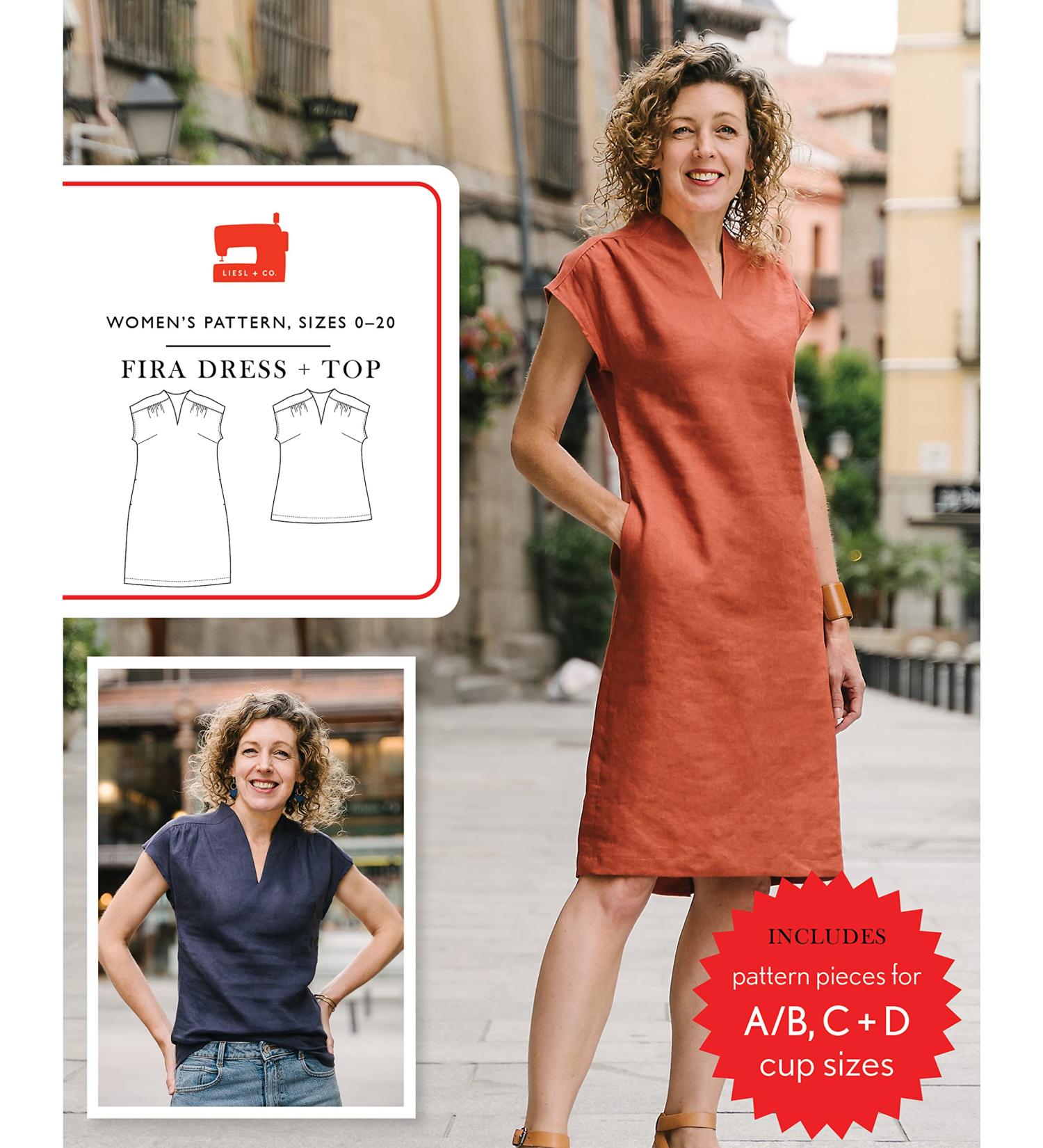 Fira Dress + Top Sewing Pattern: Versatile and Stylish DIY Clothing - Buy Online on SooperMarket.com