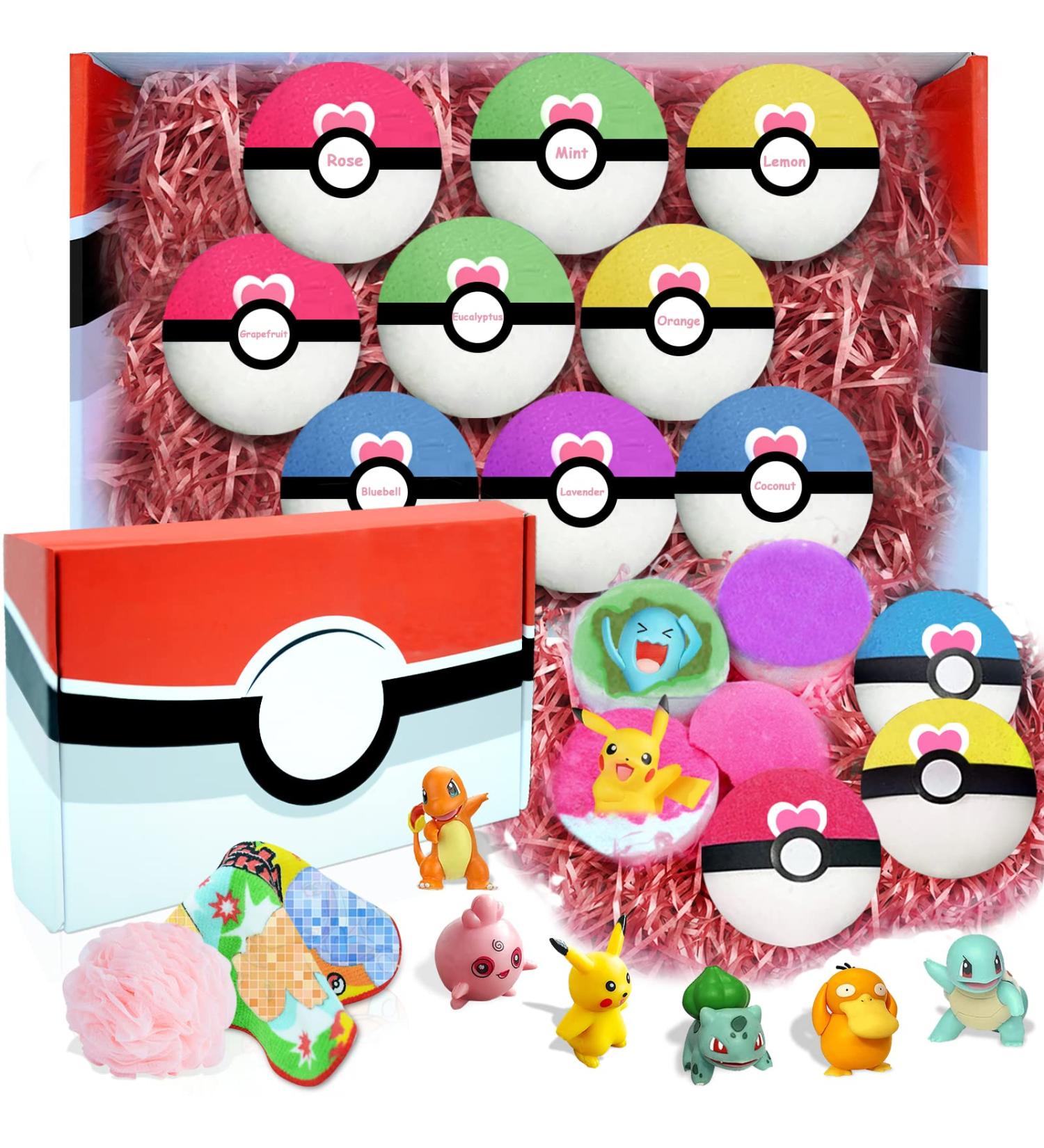 Supbec Organic Bath Bombs for Kids - 9 Pcs 2.9 OZ Gift Set with Surprise Inside, Rich in Essential Oils, Fizzy & Moisturizing, Ideal Easter Gift - Buy Online on SooperMarket.com