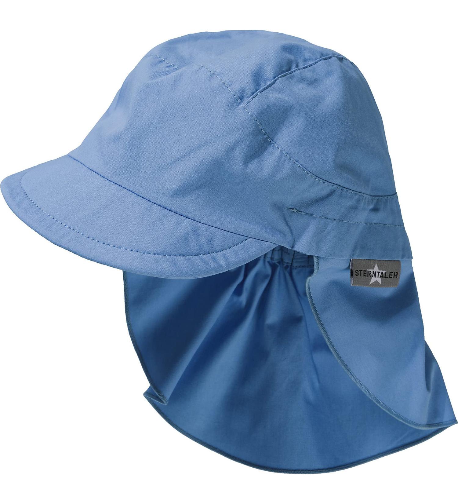 Sterntaler Unisex Children's Peaked Cap with Neck Protection - Velvet Blue 55 | International Shipping Available - Buy Online on SooperMarket.com