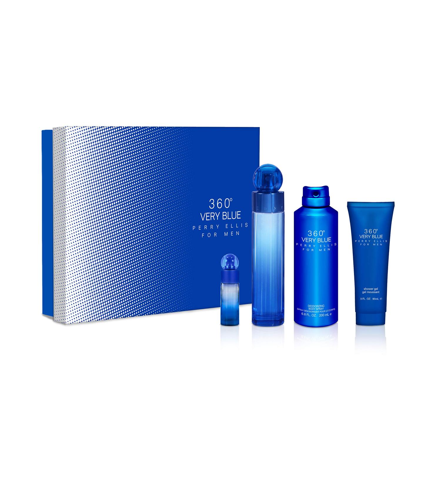 Perry Ellis Fragrances Perry ellis 360 very blue - 4-piece gift set 3.4 Fl Oz - Buy Online on SooperMarket.com