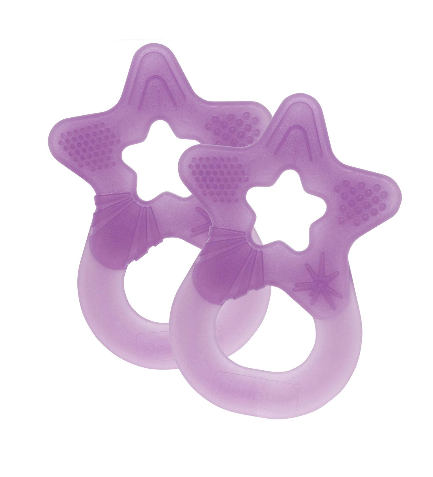 Dentistar Bei ring 2 Set - Soft Baby Teether for 3+ Months - Dental Aid & Massage - Made in Germany - Purple - Buy Online on SooperMarket.com
