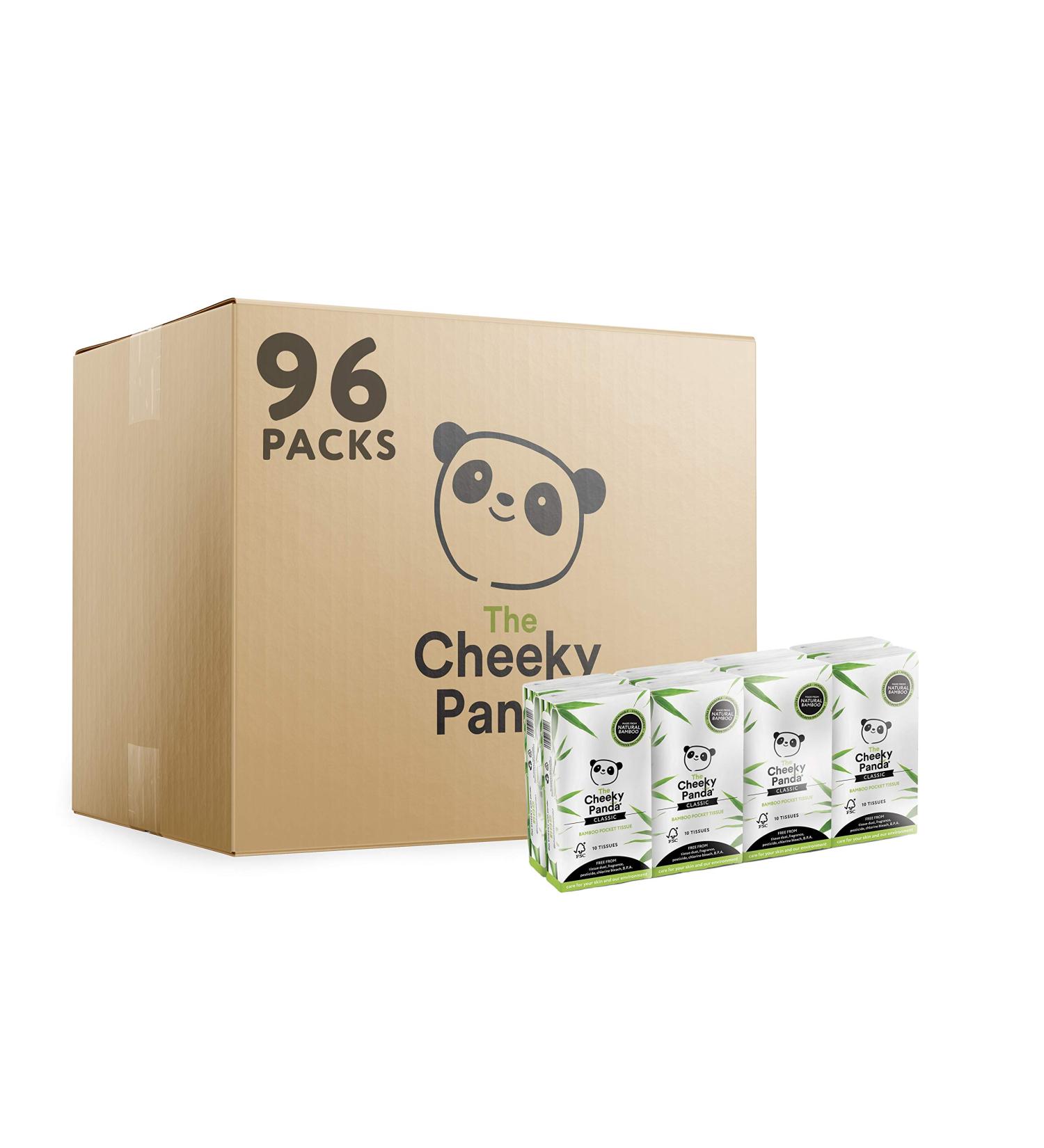 Cheeky Panda Bamboo Handkerchiefs - 96 Eco-Friendly Hypoallergenic & Super Soft Pack - Buy Online on SooperMarket.com