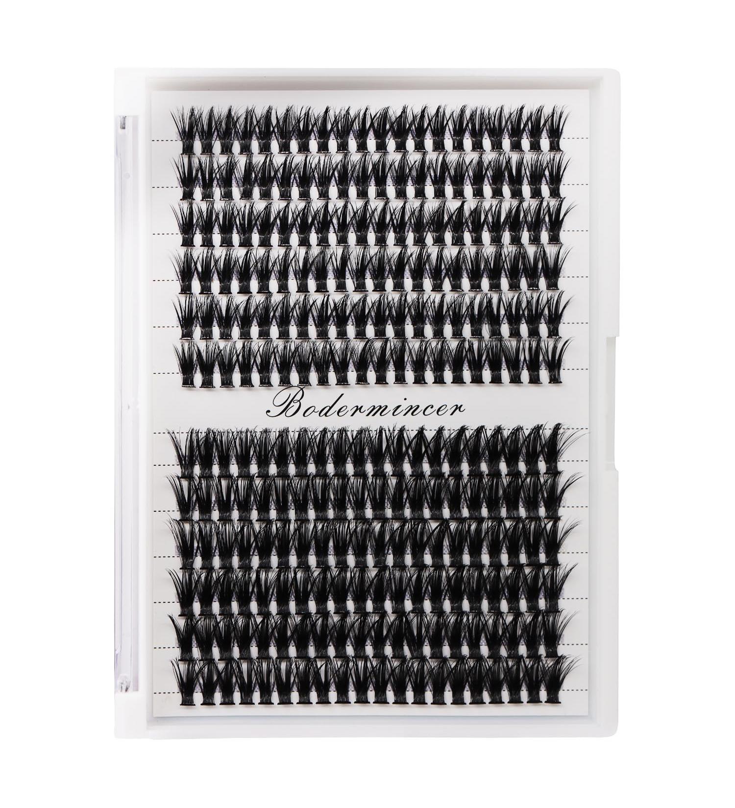Bodermincer 240pcs D Curl 40D Cluster Eyelashes - 12-14mm Mixed DIY Eyelash Extensions for Stunning looks | International Shipping Available - Buy Online on SooperMarket.com