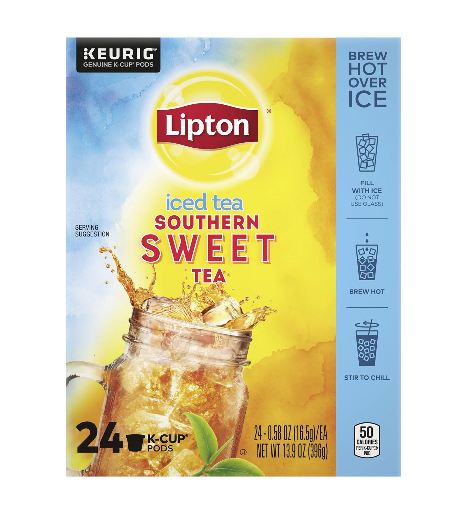Lipton Southern Sweet Black Tea K-Cup Pods - 24 Pods - Refreshing Sweetness - Buy Online on SooperMarket.com