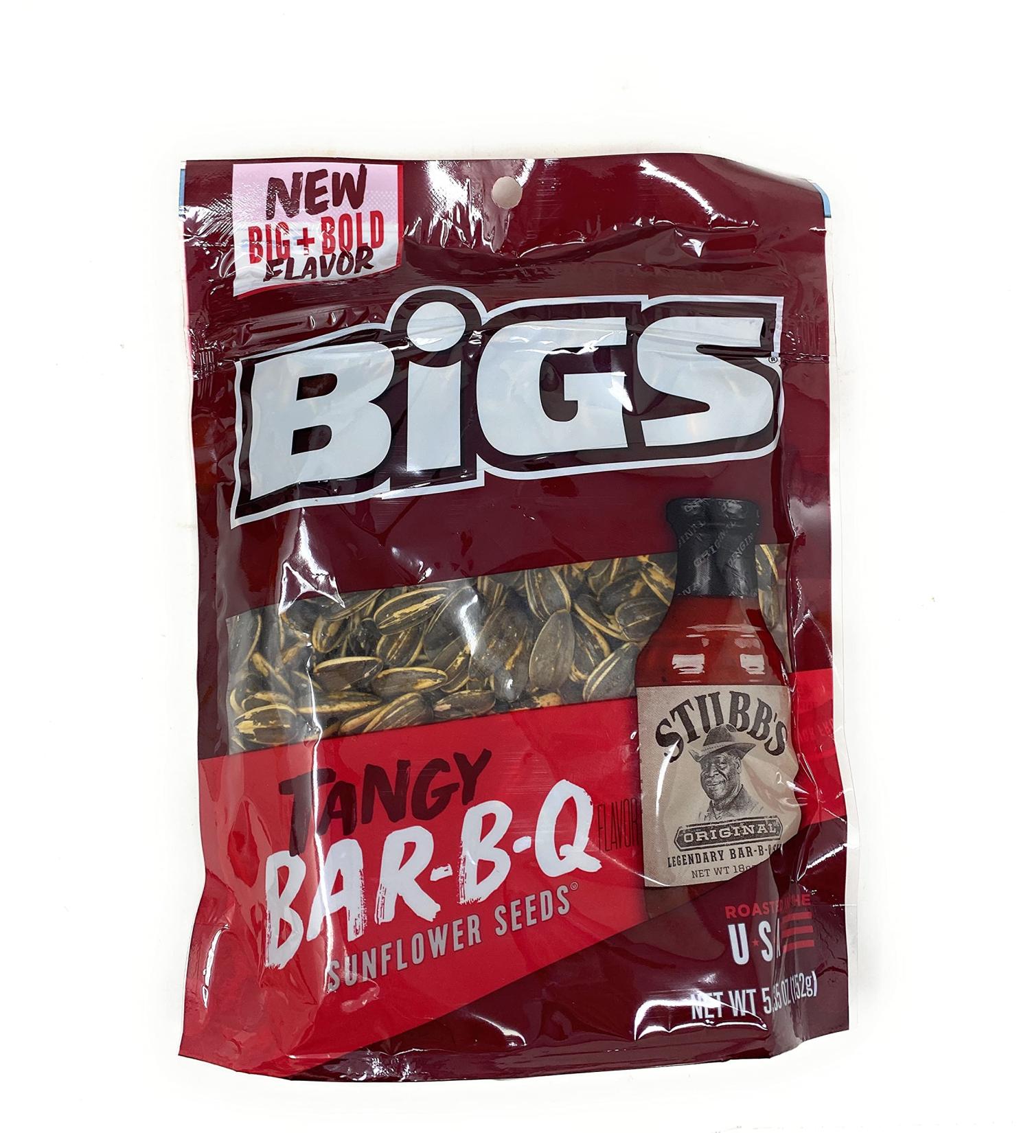 BiGS Sunflower Seeds 5.35oz - 1 bag (Stubbs Tangy Bar-B-Que) Stubbs Tangy Bar-B-Que 5.35 Ounce (Pack of 1)
