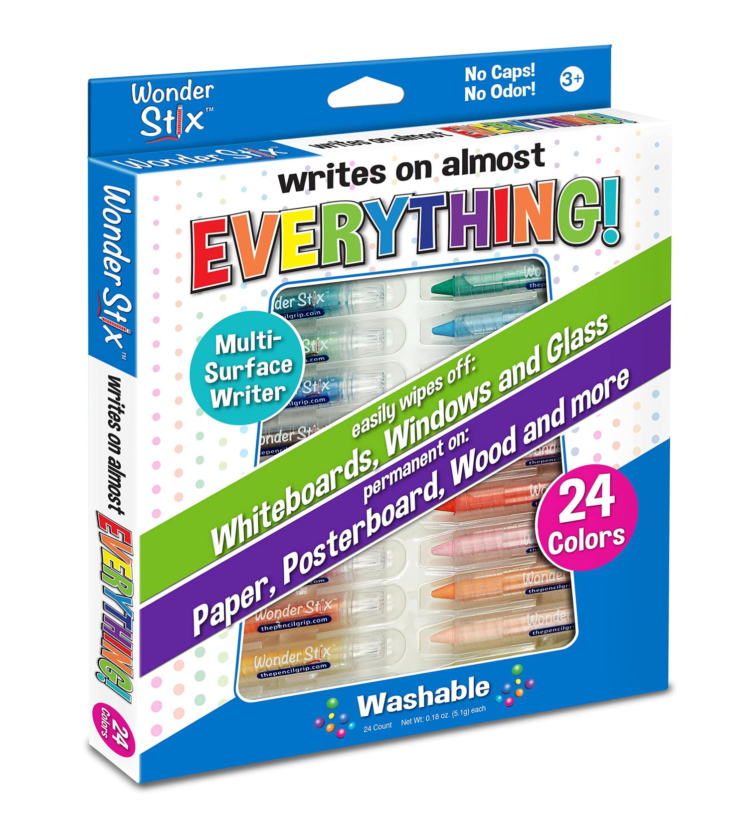 Wonder Stix Pastel Colors Dustless Chalk Crayon 24 Pack - Non-Toxic Chalk for Kids and Teachers - Buy Online on SooperMarket.com