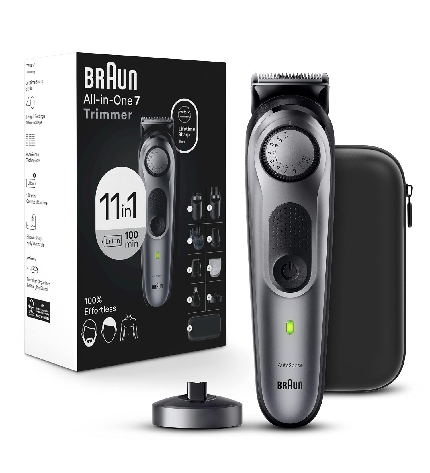 Braun Series 7 7420 All-in-One Style Kit - 11-in-1 Trimmer for Men | Beard & Body Trimmer, Hair Clippers | 40 Length Settings, Waterproof - Buy Online on SooperMarket.com