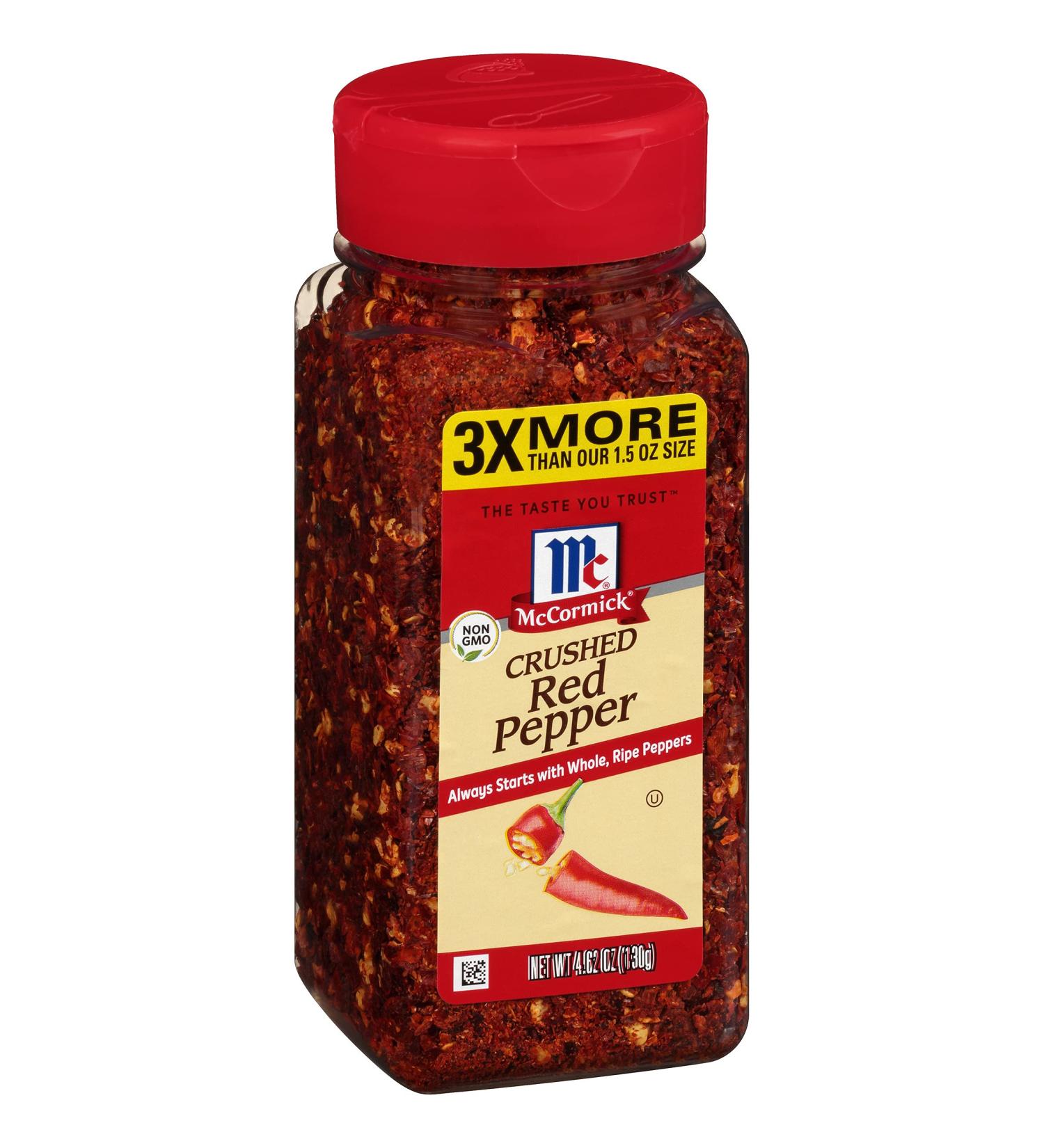 McCormick Crushed Red Pepper 4.62 oz - Premium Quality Spice for Bold Flavor - Buy Online on SooperMarket.com