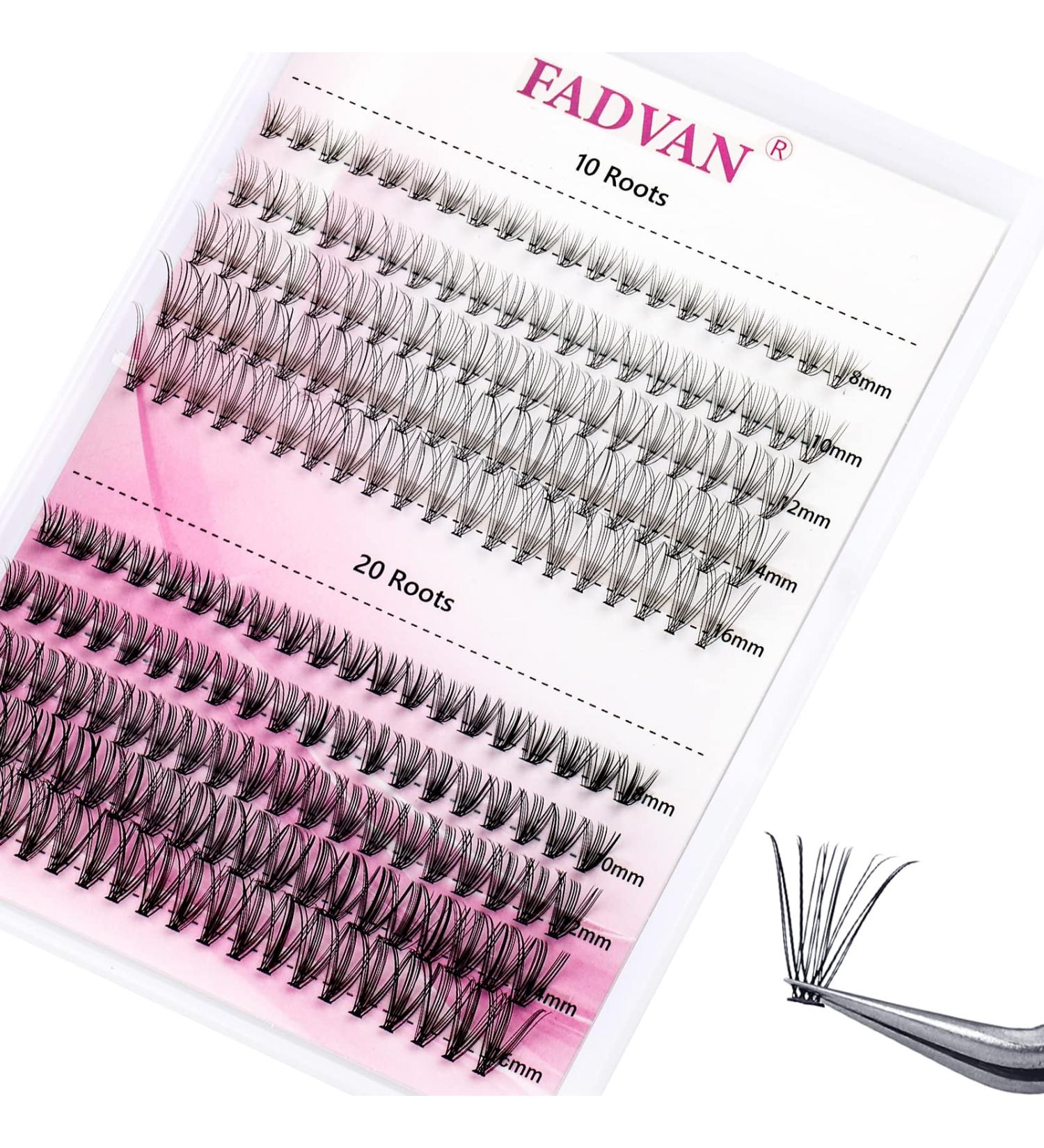 D.I.Y. Eyelash Extension Kit | 200 Roots Lash Clusters | D Curl | 8-16mm | Mixed Tray | Melt Flare | Natural Individual Lashes | Reusable False Lashes | 10D+20D Roots | 10P+20P Cluster | 0.07-D | 8-16mm - Buy Online on SooperMarket.com