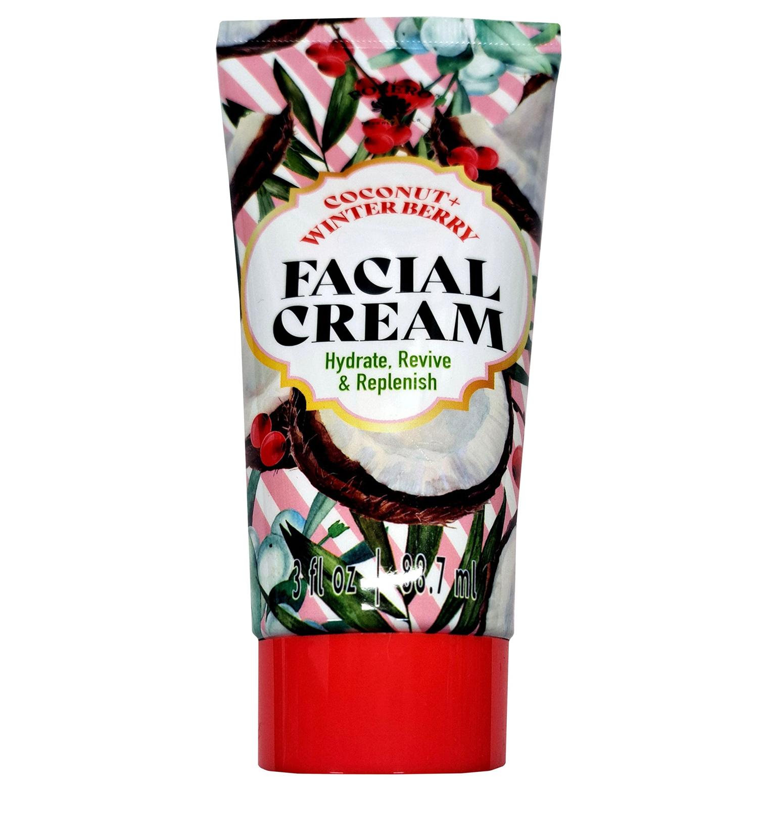 Bolero Facial Cream Coconut + Winter Berry Hydrate Revive & Replenish 3fl oz (88.7ml)