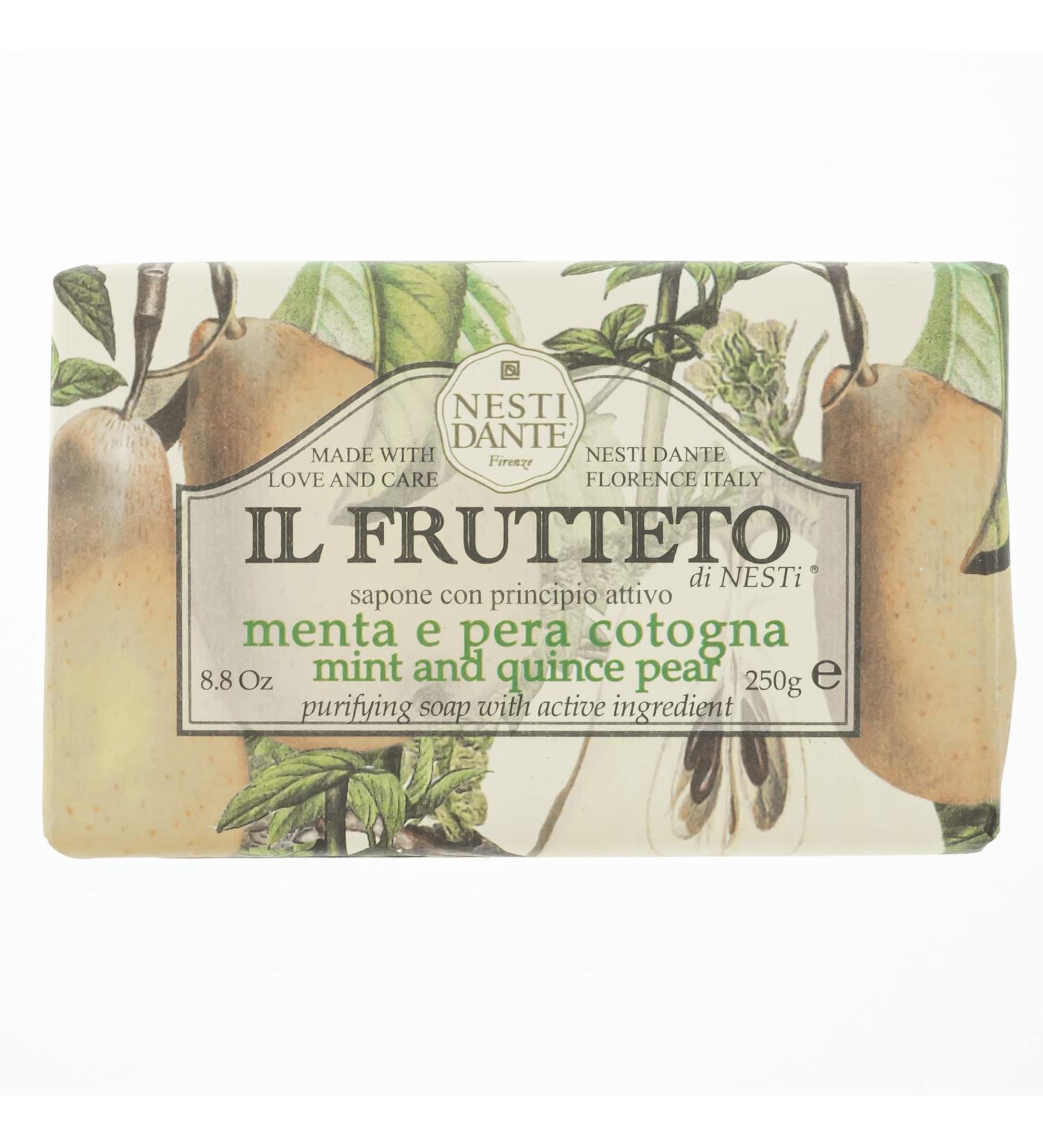 Nesti Dante Il Frutteto Purifying Soap - Mint & Quince Pear | 250g | International Shipping Available - Buy Online on SooperMarket.com