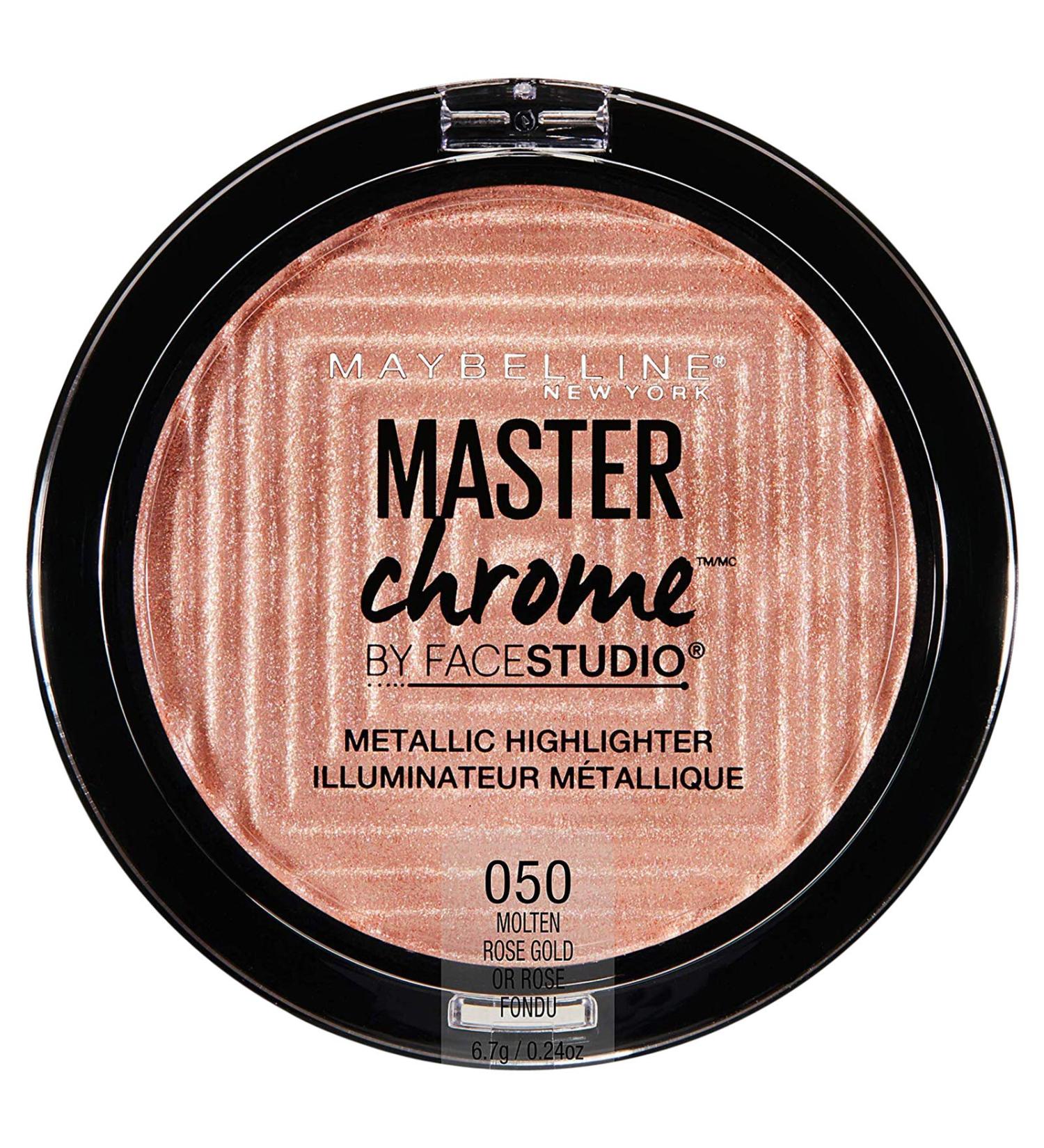 Maybelline Master Chrome Highlighter Molten Rose Gold 050 - 0.24 oz (6.7 g) - Buy Online on SooperMarket.com