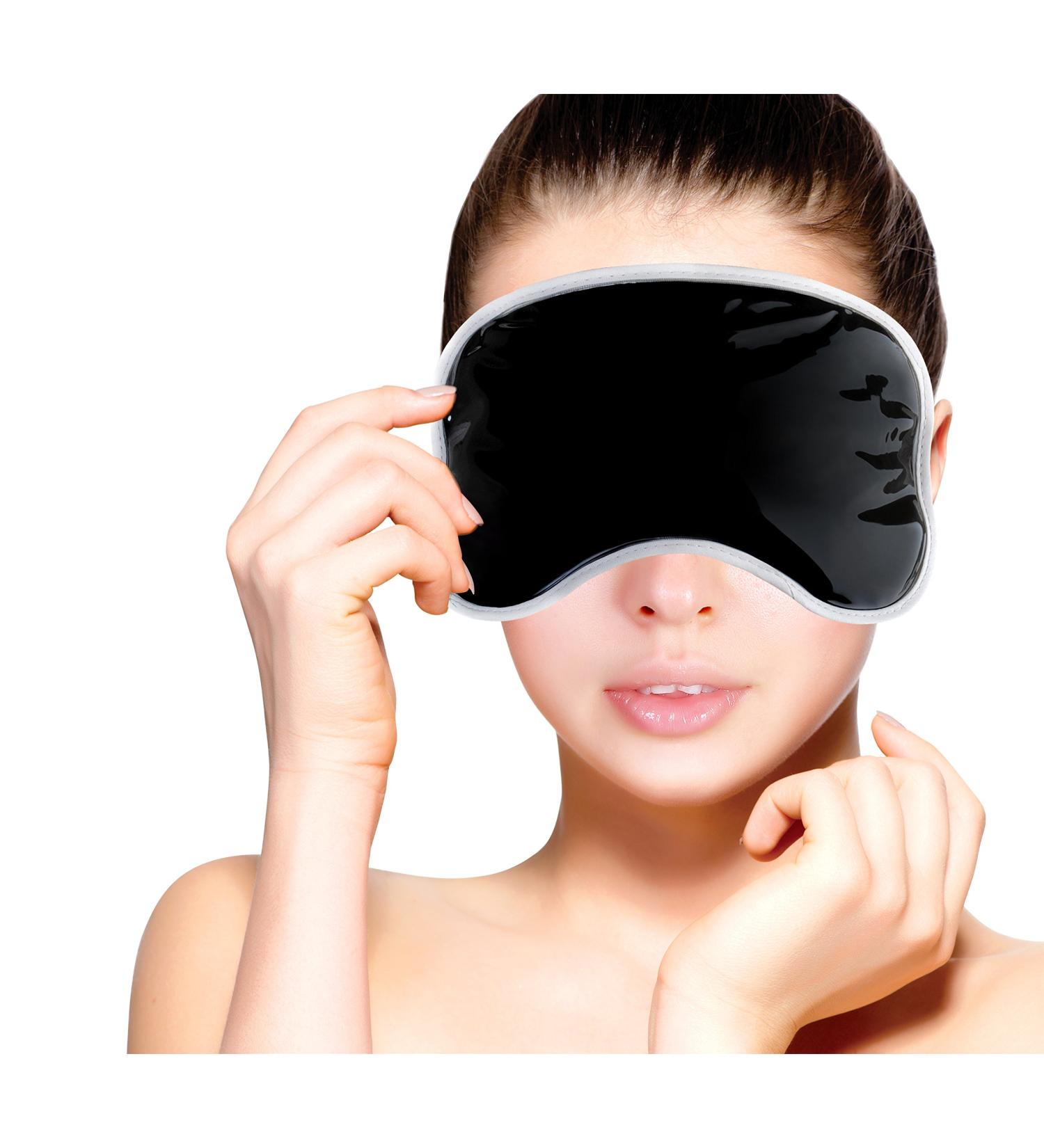FOMI Cold Clay Therapy Eye Mask | Ice Pack for Migraine Relief | Reduces Puffiness and Dark Circles | Stress Reliever with Natural Mud Filling | Fabric Backing (Black) - Buy Online on SooperMarket.com