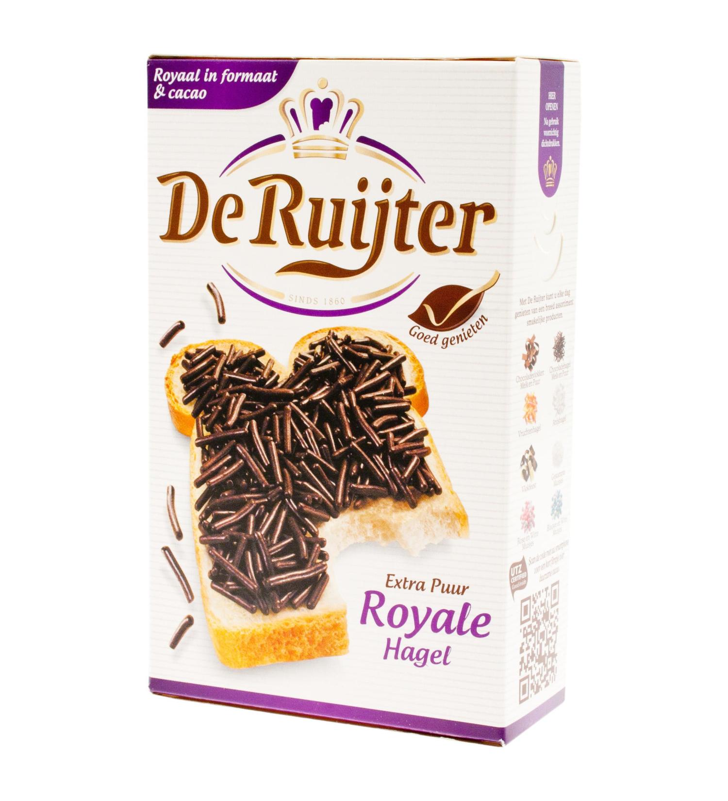 De Ruijter - Royale Hagel Extra Puur - Dark Chocolate Sprinkels - 380g