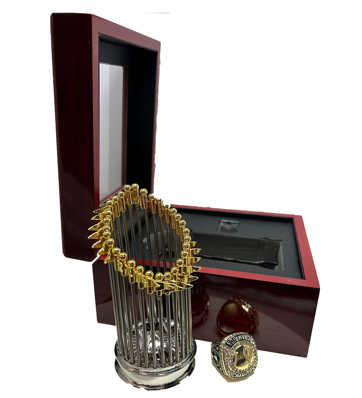 Express Medals Champion Baseball Trophy & Gold Championship Ring Set with Gift Box - Tournament Award Presentation - Buy Online on SooperMarket.com
