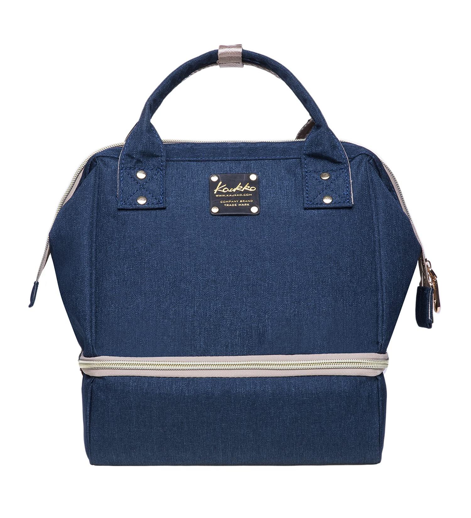 Caucko Baby Diaper Bag with Stroller Hook | Multifunctional Nylon Travel Backpack - Large Capacity Blue | Ideal for On-the-Go Parents - Buy Online on SooperMarket.com