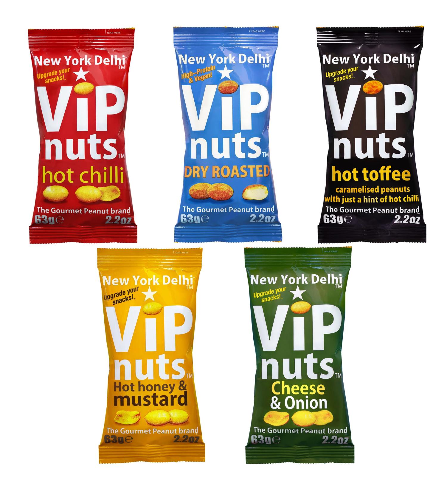 New York Delhi ViPnuts Fab 5 Selection Box (5 x 63g) - Buy Online on SooperMarket.com