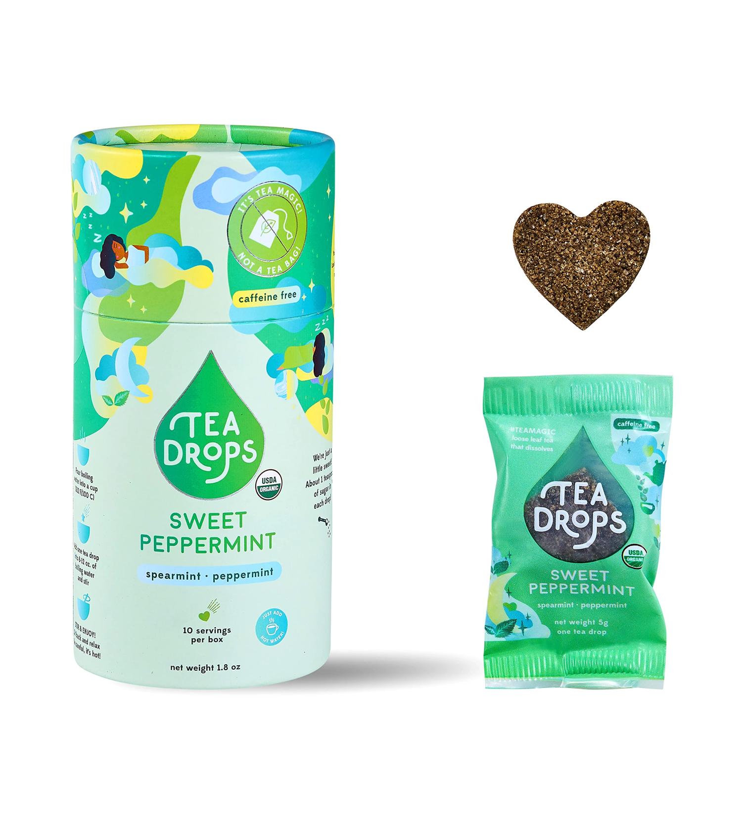 Sweet Peppermint Tea Drops | Best-Selling Herbal Tea | Organic & Convenient - Buy Online on SooperMarket.com