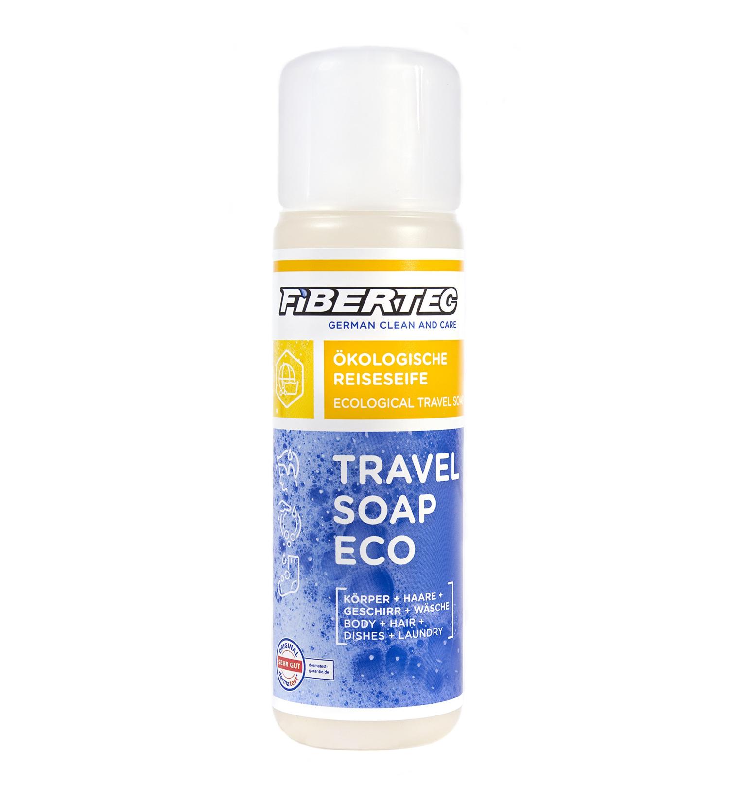 Fibertec Travel Soap Eco 250ml - Biodegradable Universal Travel Soap for Personal Hygiene Dishwashing & Laundry Detergent - Buy Online on SooperMarket.com