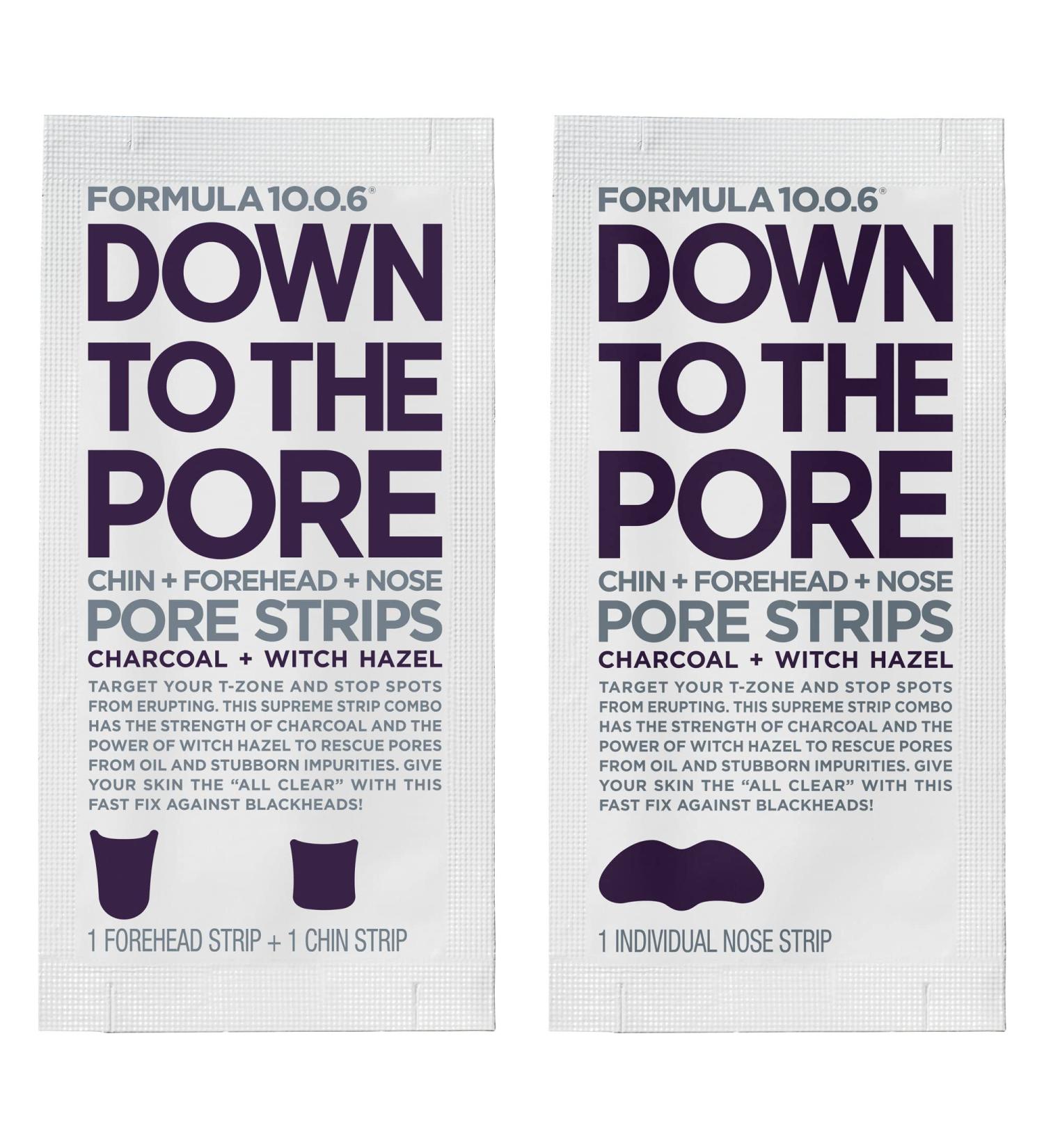 Formula 10.0.6 Down to the Pore Cleansing Strips - Removes Blackheads & Clears Clogged Pores - 6 Count - Buy Online on SooperMarket.com