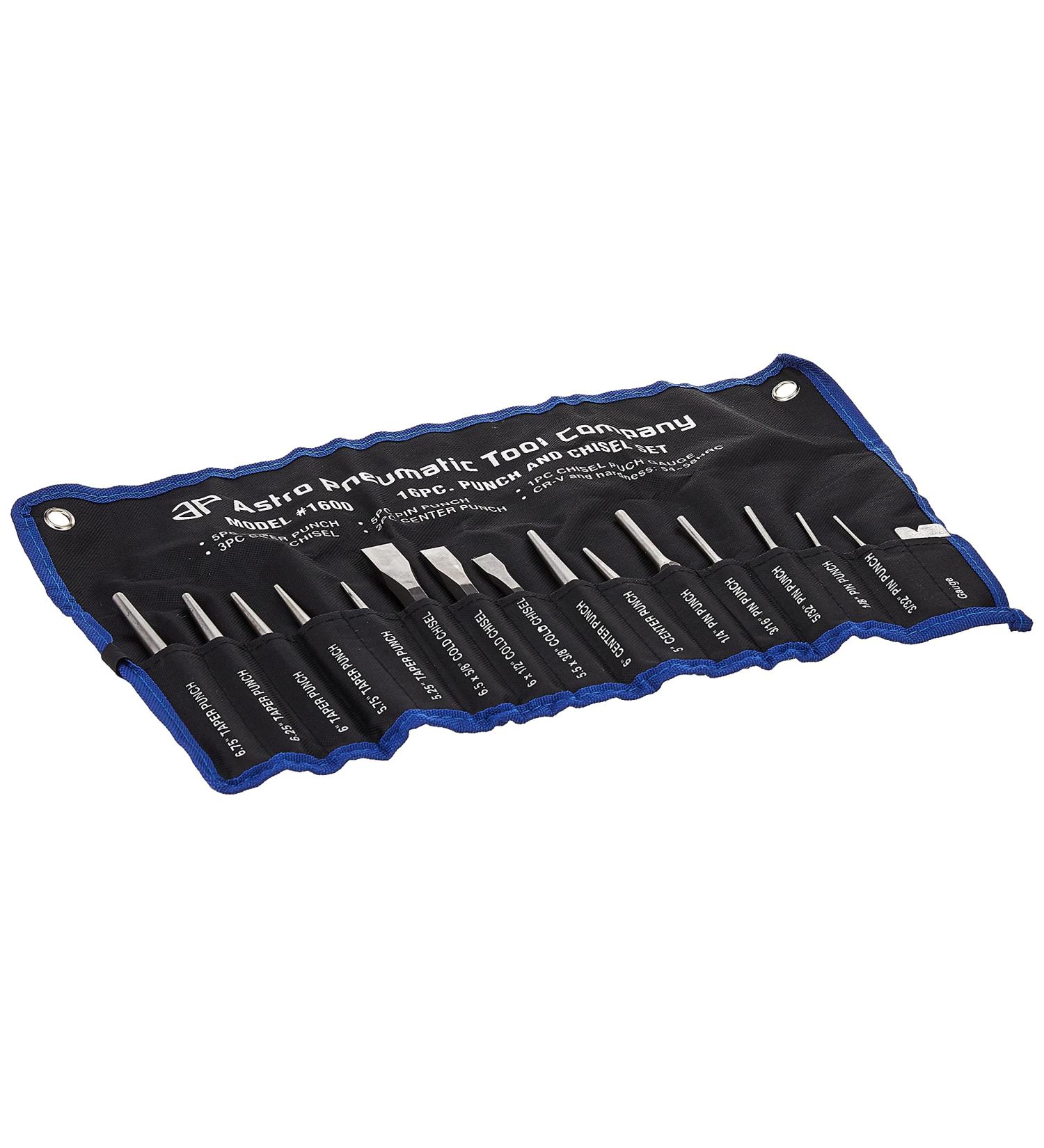 Astro Pneumatic Tool 1600 - 16-Piece Punch and Chisel Set - Buy Online on SooperMarket.com