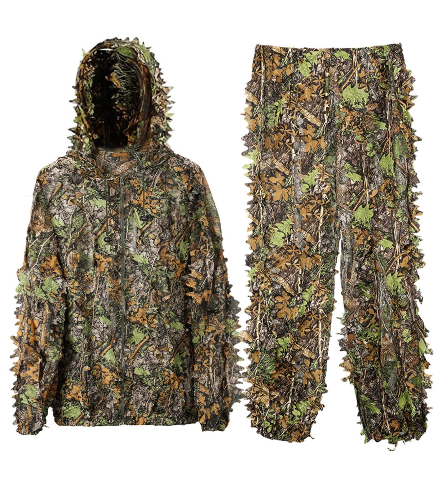 Men's DoCred Ghillie Suit - Lightweight Camouflage Hunting Suit 3D Leaf XL or XXL - Buy Online on SooperMarket.com