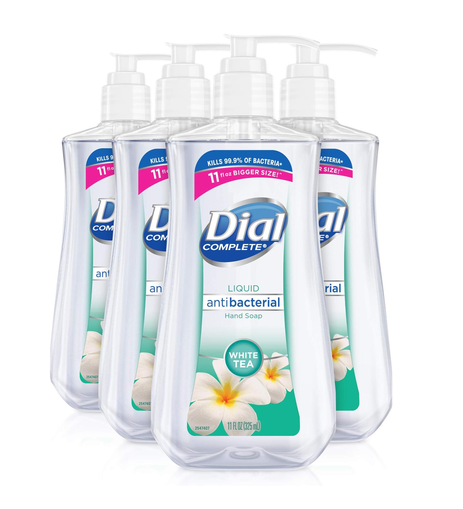 Dial Antibacterial Liquid Hand Soap - White Tea, 11 Ounce (Pack of 4) - Tea Tree, 11 Fl Oz (Pack of 4) - Buy Online on SooperMarket.com
