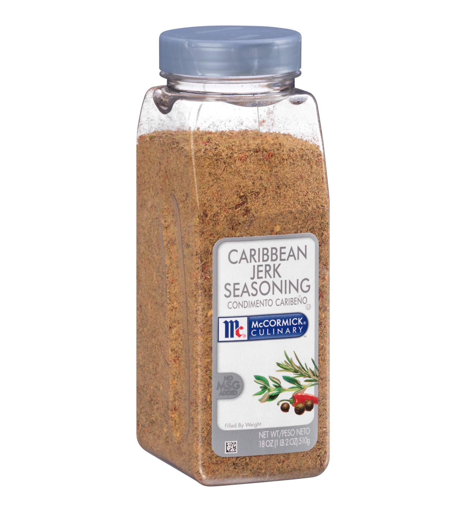 McCormick Culinary Caribbean Jerk Seasoning 18 oz - Authentic Jamaican Jerk Seasoning for Meats, Vegetables & Marinades - 1.12 lb Container - Buy Online on SooperMarket.com