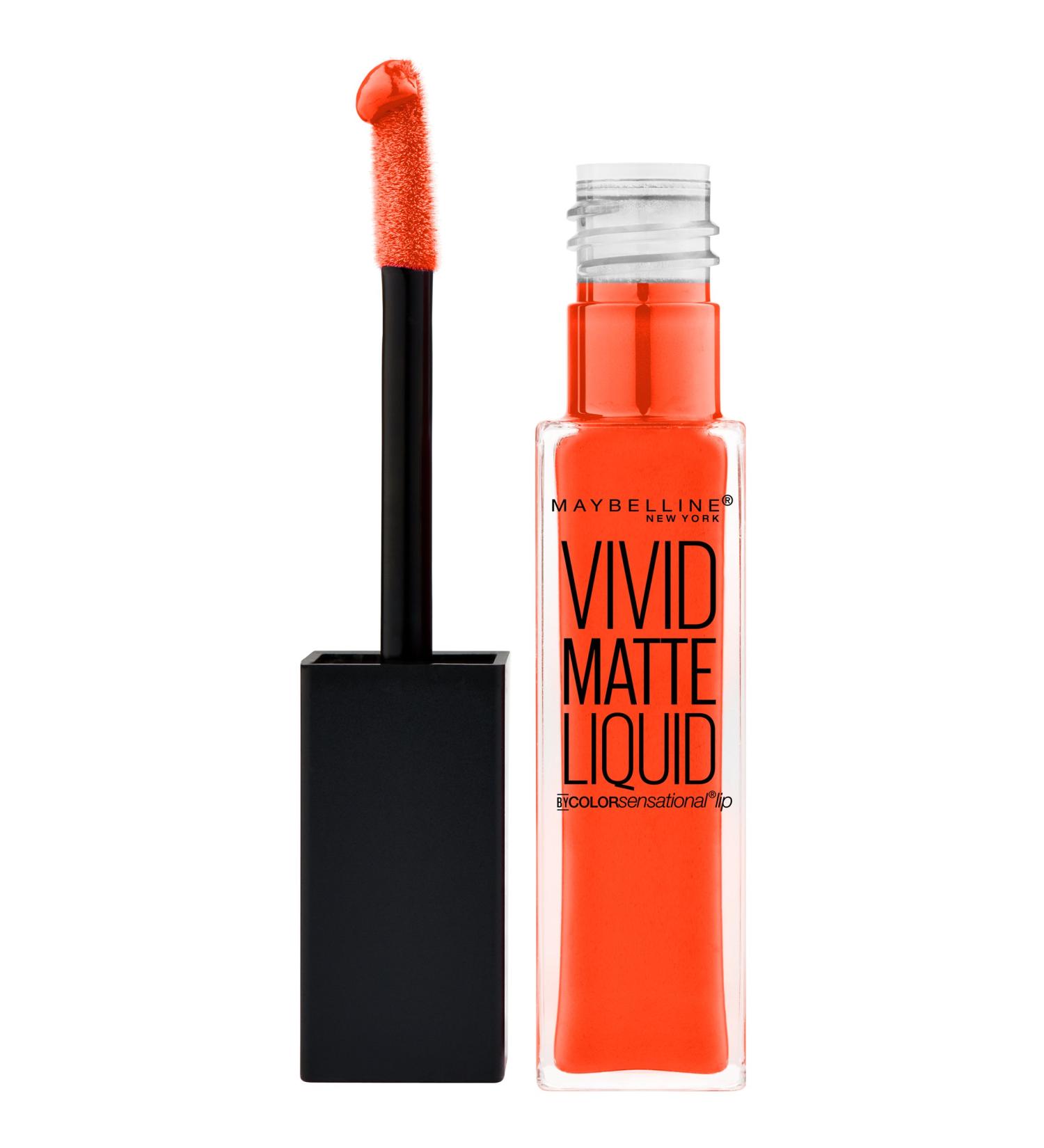 Maybelline New York Color Sensational Vivid Matte Liquid Lipstick Orange Obsession 0.26 fl. oz - Buy Online on SooperMarket.com