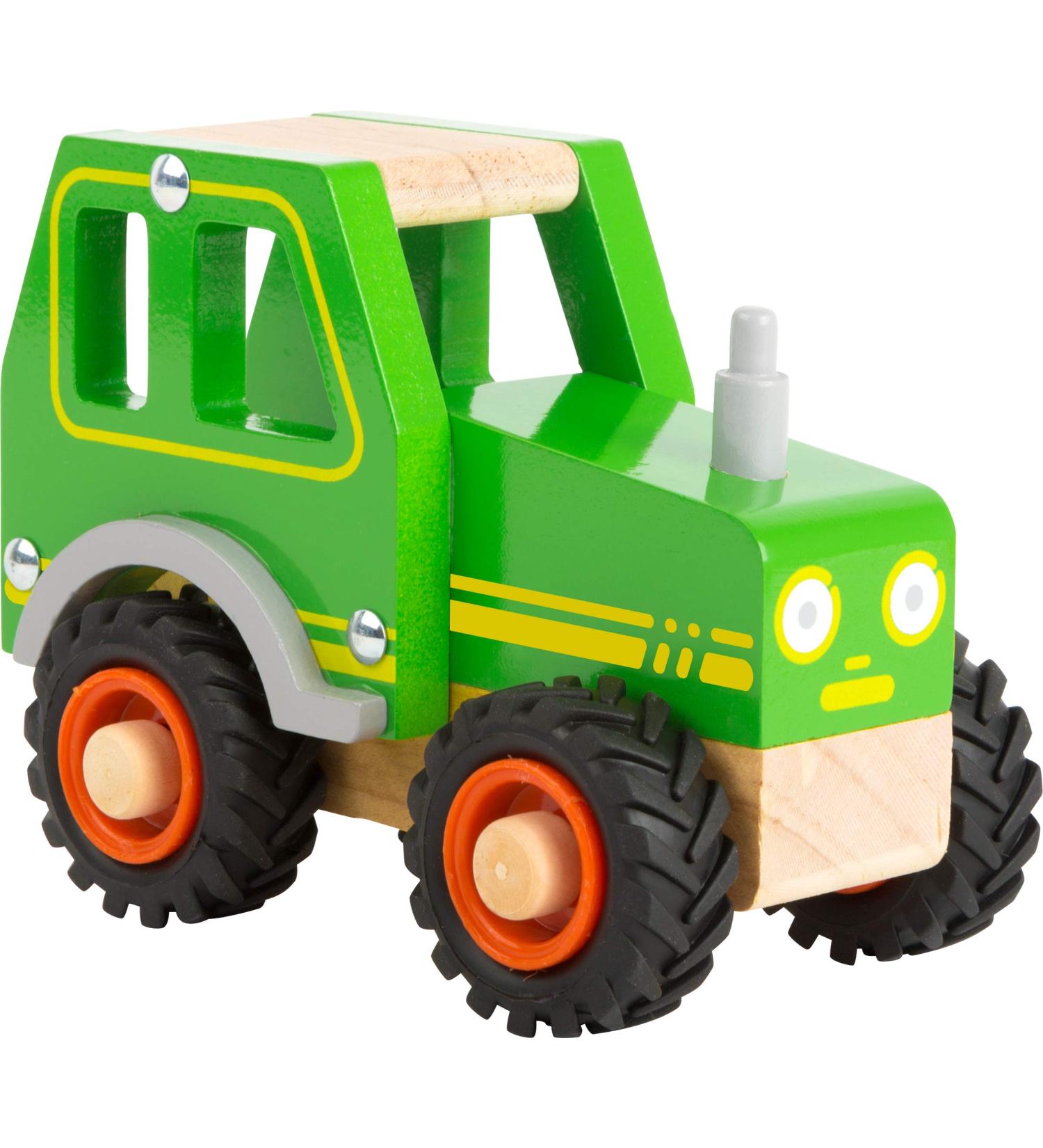 Small Foot Tractor - 100% FSC-Certified Wood Toy with Large Rubber Tires for Ages 18 Months & Up - Eco-Friendly Green Children's Ride-On - Buy Online on SooperMarket.com