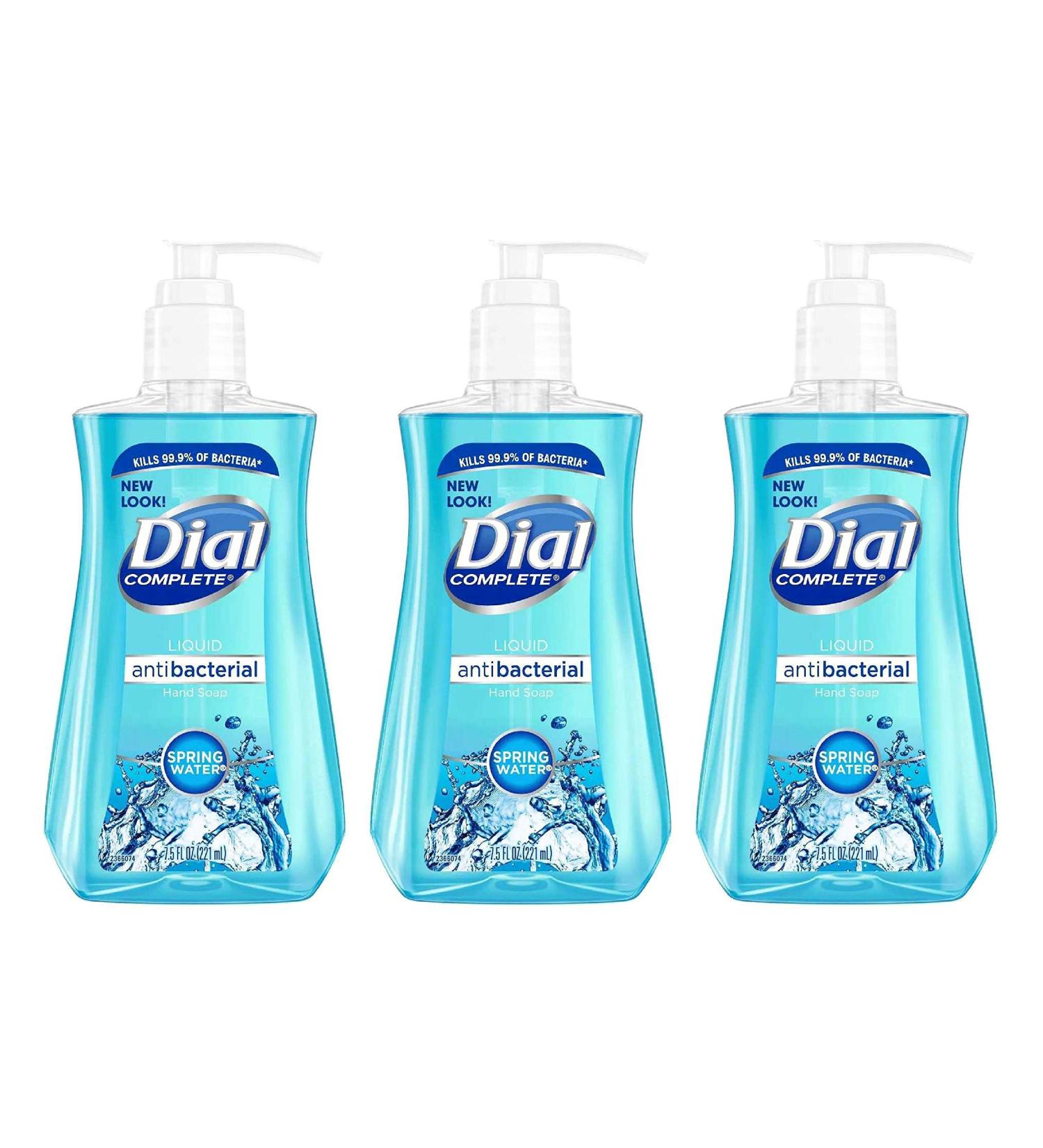 Dial Liquid Hand Soap Spring Water 7.5 oz (Pack of 3) - Gentle Cleansing Formula - Buy Online on SooperMarket.com