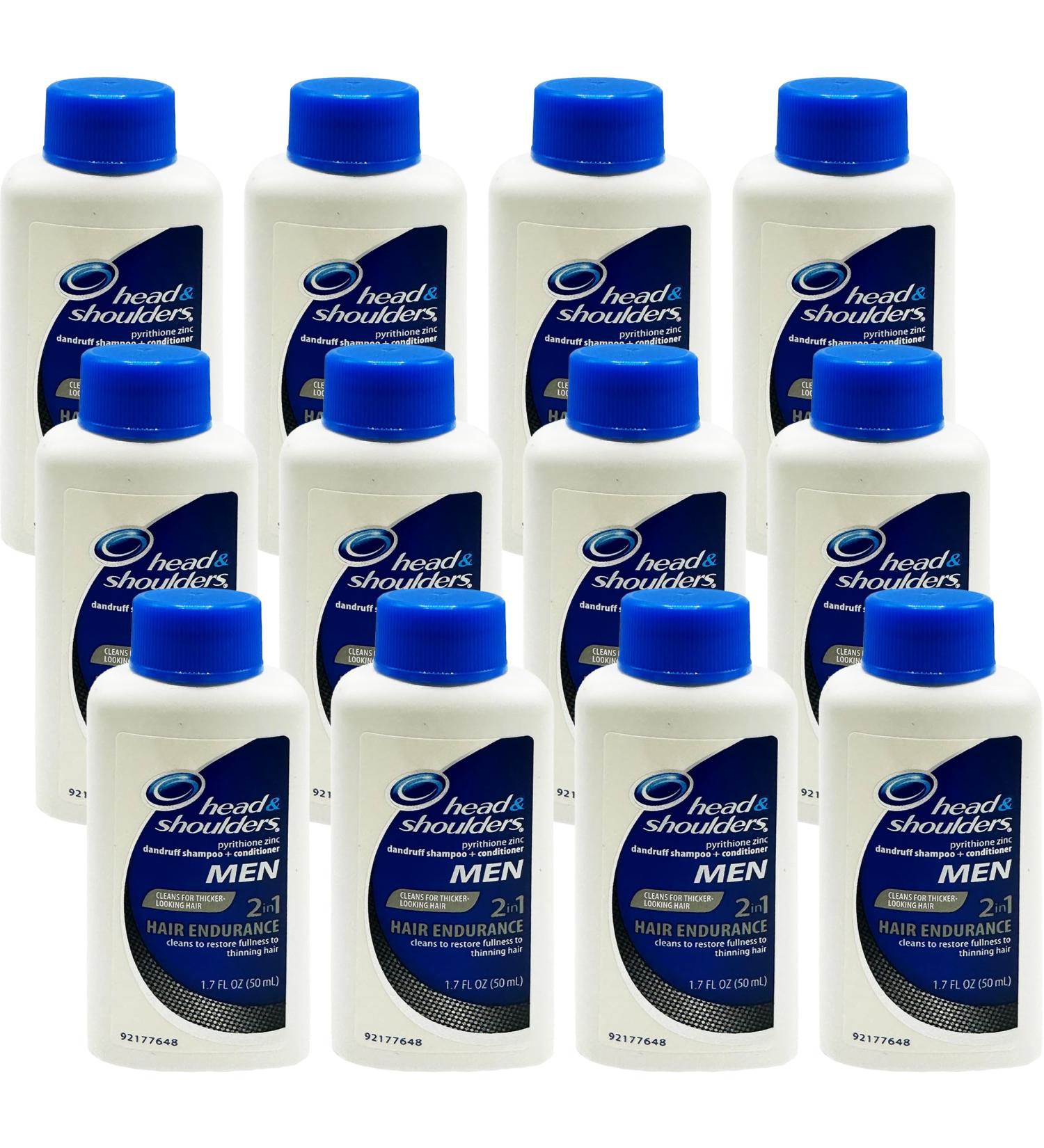 Buy Head & Shoulders 2 in 1 Men's Dandruff Shampoo & Conditioner - Travel Size Hair Endurance for Thinning Hair TSA Approved 12 Count - Shop Internationally - Buy Online on SooperMarket.com