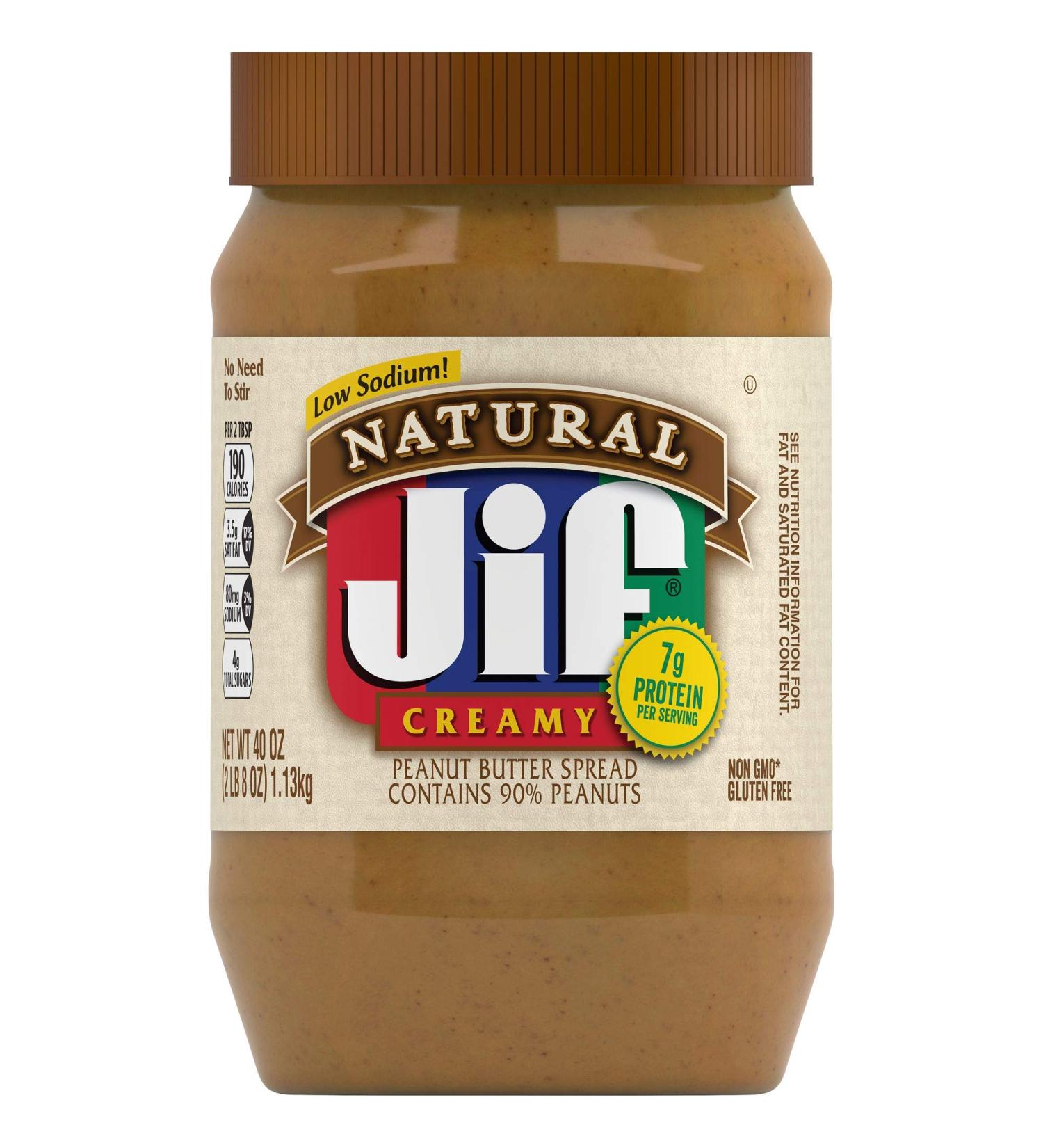 Jif Natural Creamy Peanut Butter Spread 40 oz (Pack of 8) - Buy Online on SooperMarket.com