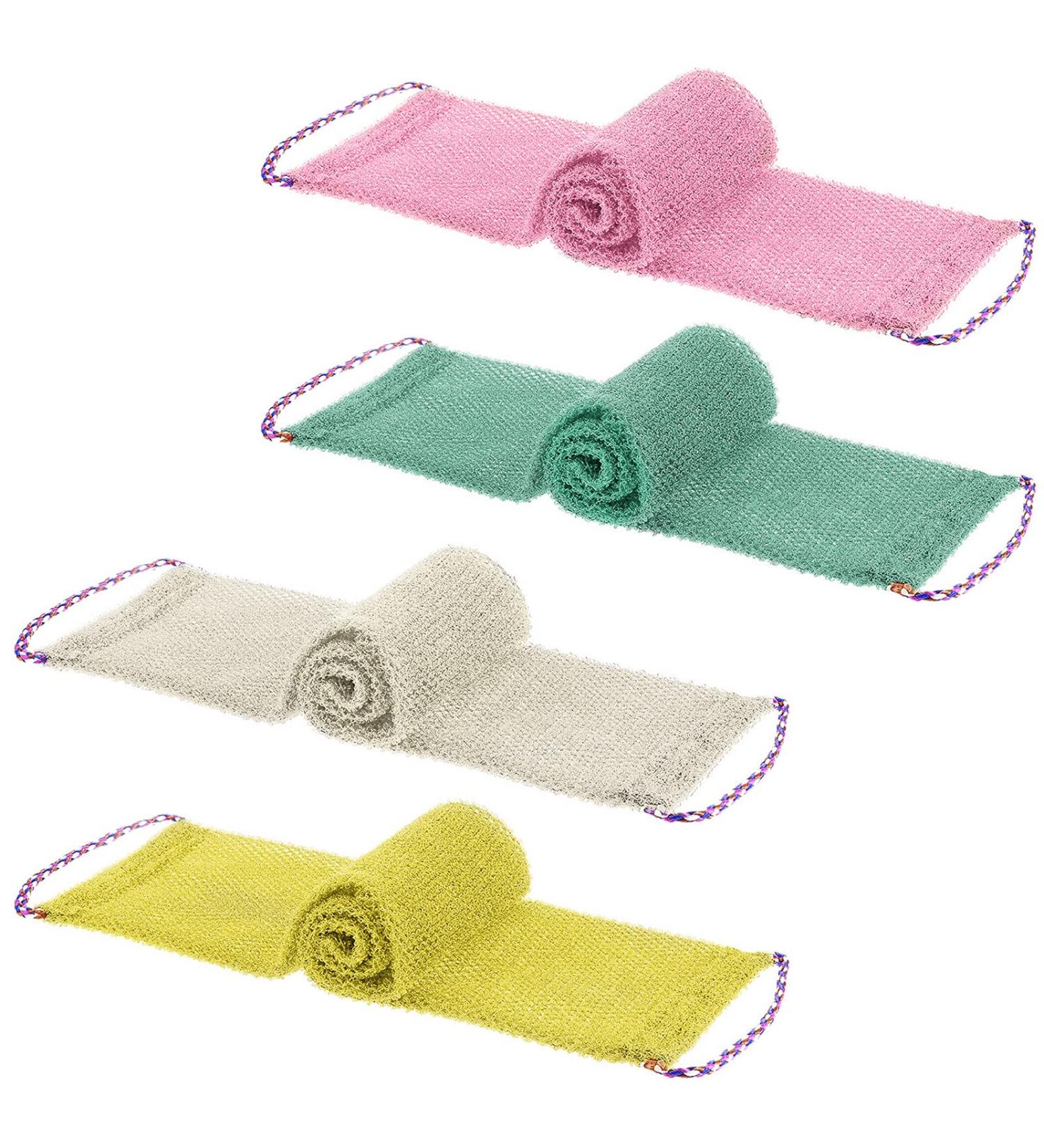 Linkidea 4 Pack African Exfoliating Net Back Scrubber Shower Towel Set - Buy Online on SooperMarket.com