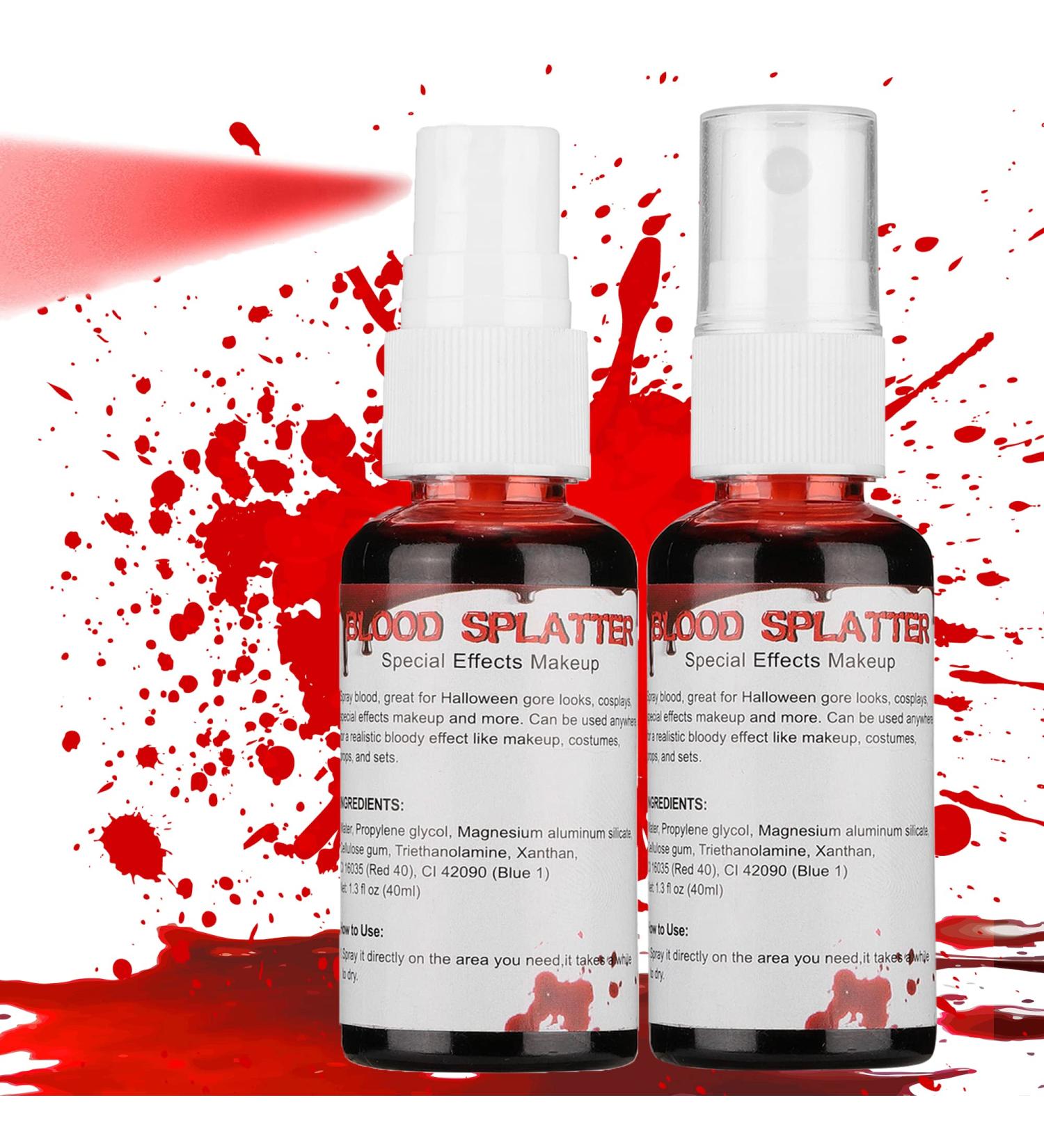 CCBeauty 2.1oz Fake Blood - Washable Splatter Makeup for Halloween Costume & Special Effects - Safe & Realistic Vampire Blood - 2 packs - Buy Online on SooperMarket.com