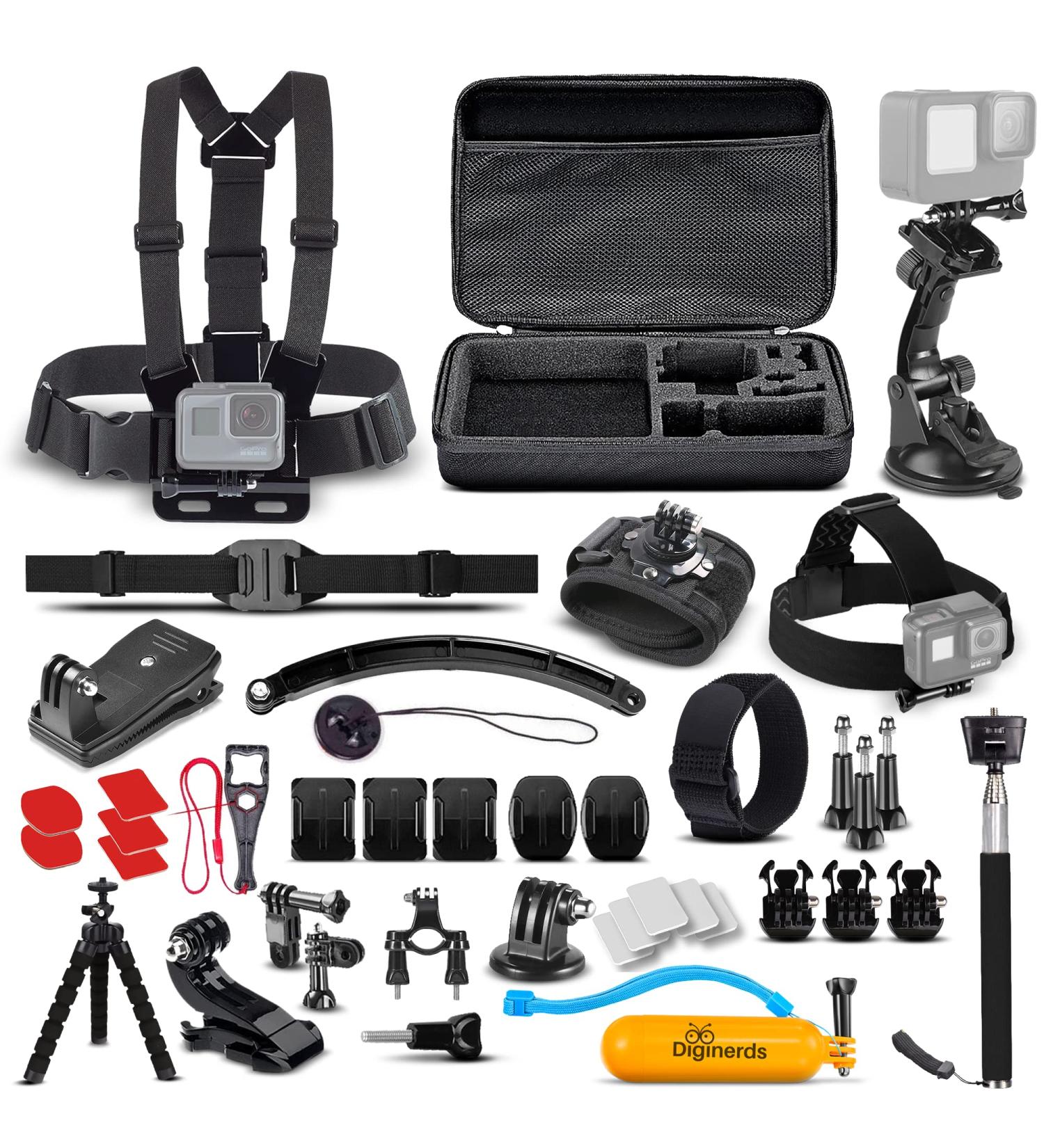DigiNerds 50-in-1 Action Camera Accessory Kit for GoPro, Insta360, DJI Osmo, AKASO & More - Buy Online on SooperMarket.com