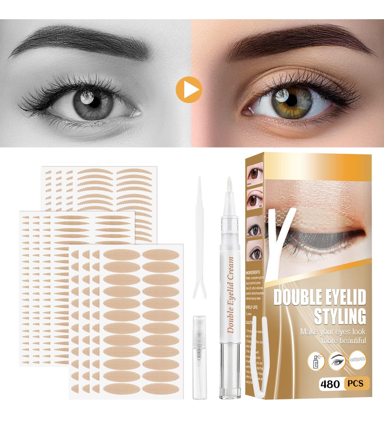 Invisible Waterproof Eyelid Tape for Droopy, Hooded, Single, and Uneven Mono Eyelids - Clear - Buy Online on SooperMarket.com