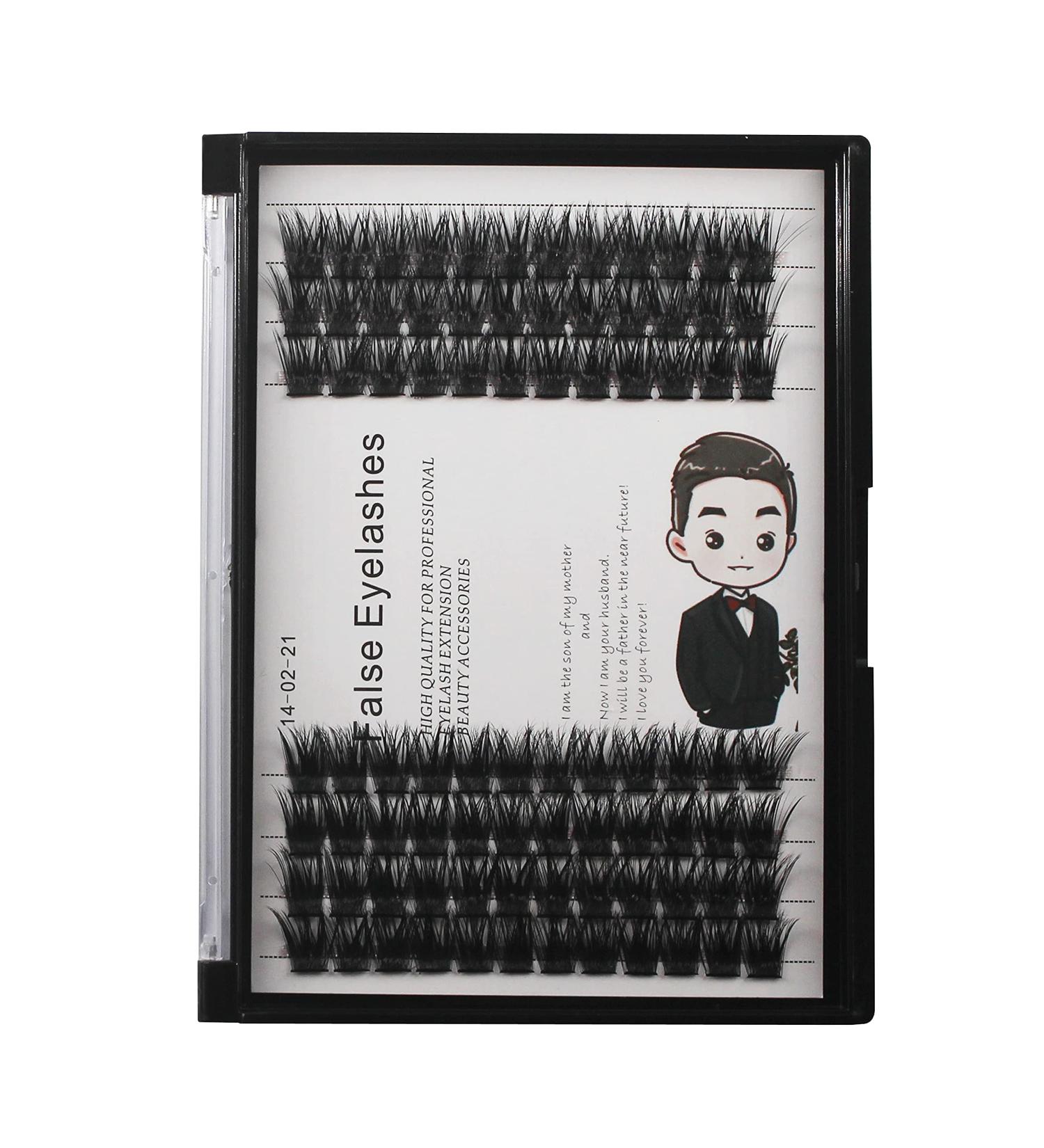 Bodermincer 84 Clusters D Curl Wide Cluster False Eyelash Set - 3D Effect Volume Lashes for DIY Eyelash Extensions at Home (16MM) - Buy Online on SooperMarket.com