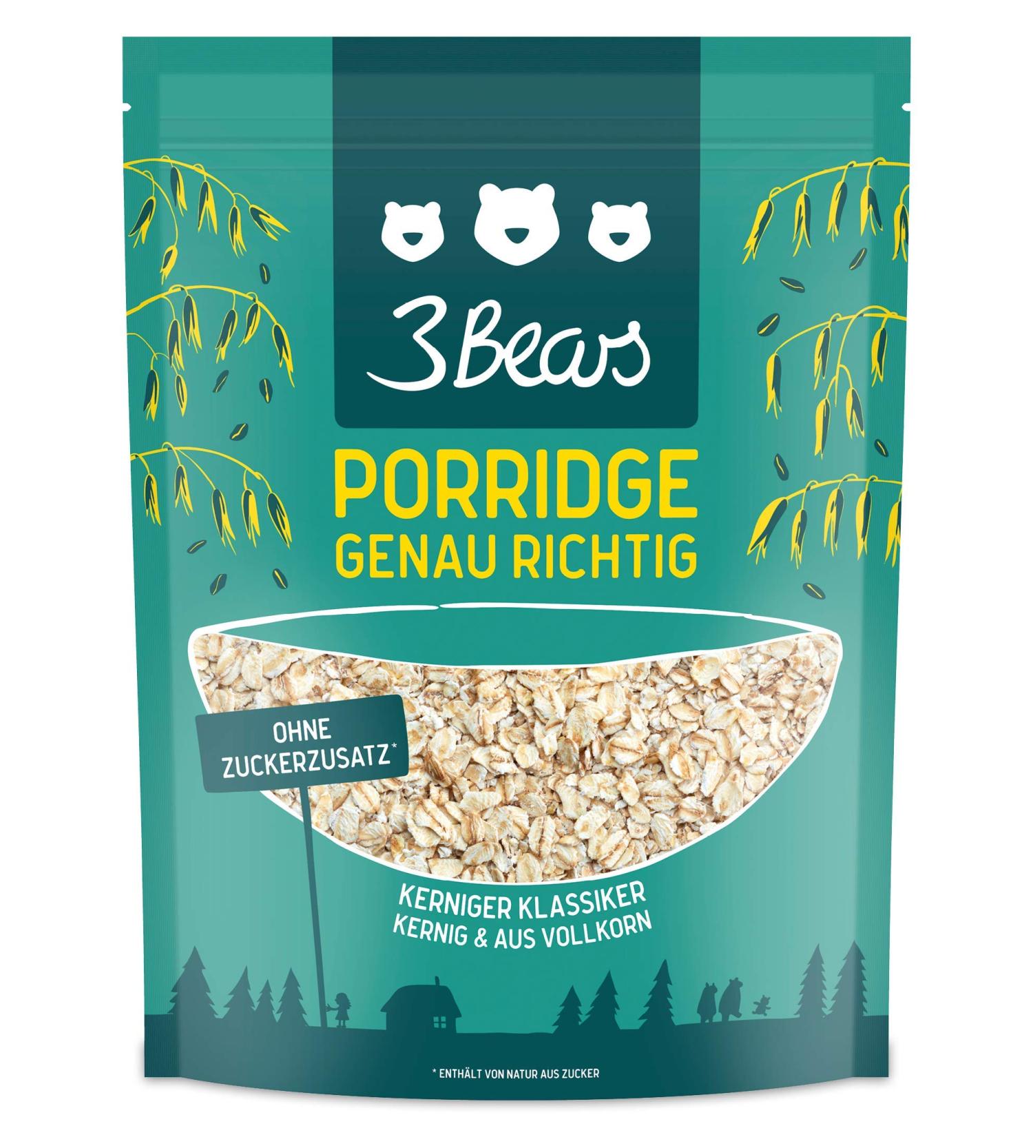 3bears Classic Porridge 400g - Healthy Quick Breakfast | International Shipping Available - Buy Online on SooperMarket.com