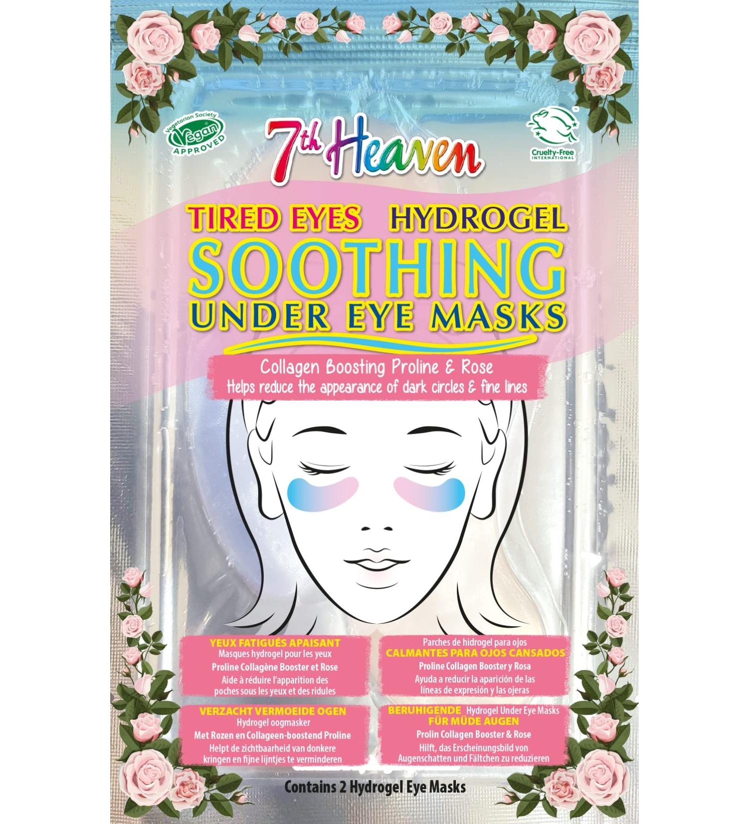 7th Heaven Soothing Hydrogel Under Eye Patches to Reduce the Appearance of Dark Circles and Fine Lines - Buy Online on SooperMarket.com