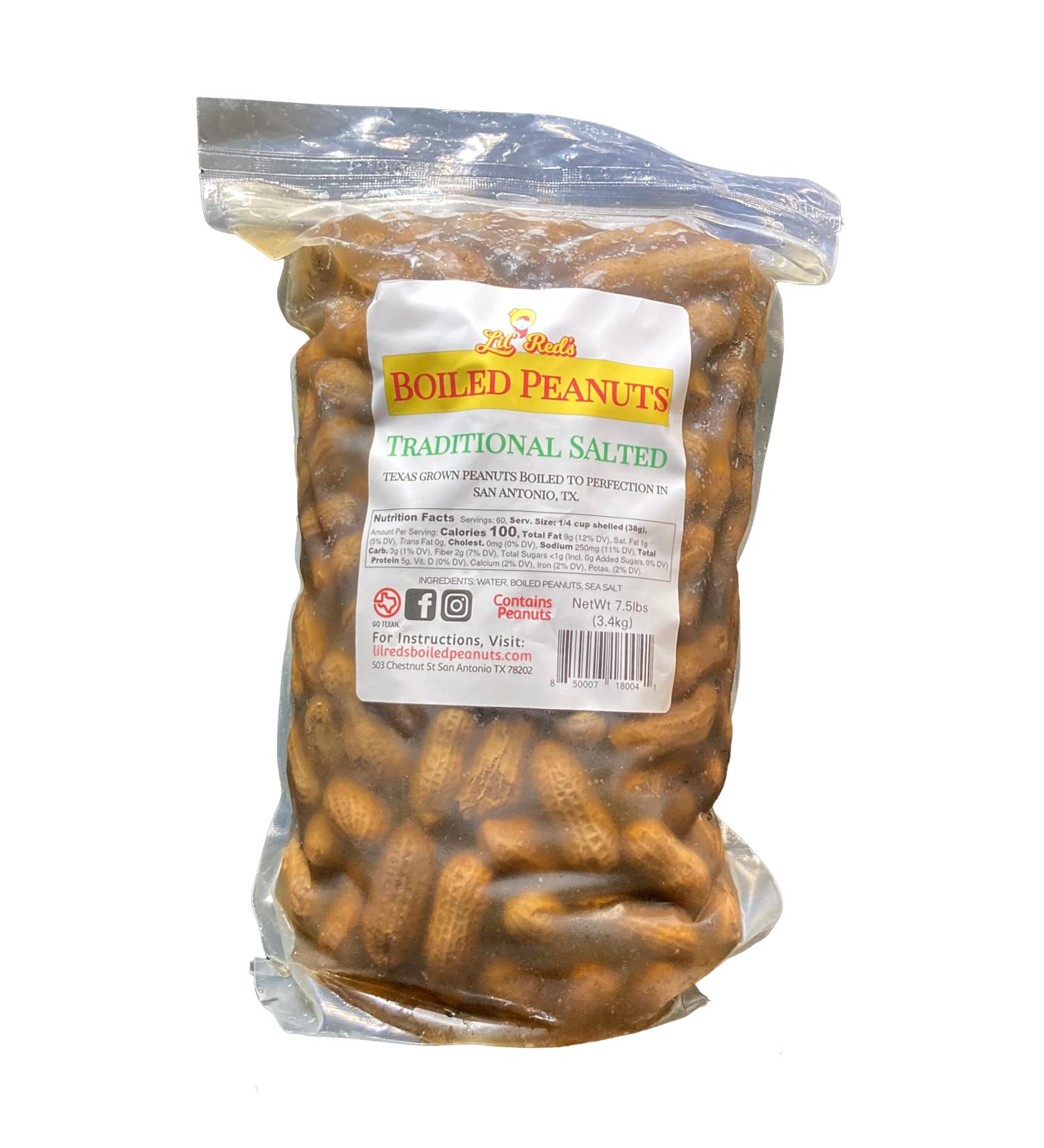 Lil' Red's Traditional Salted Boiled Peanuts Ready to Eat, 7.5lbs