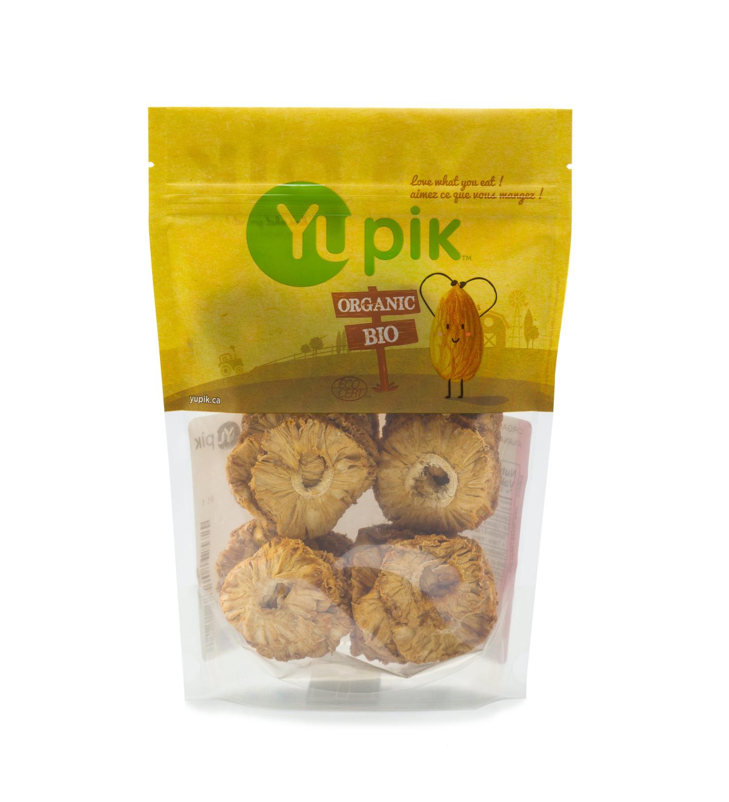 Yupik Organic Dried Pineapple Rings 1 lb - Non-GMO, Vegan, Gluten-Free - Buy Online on SooperMarket.com