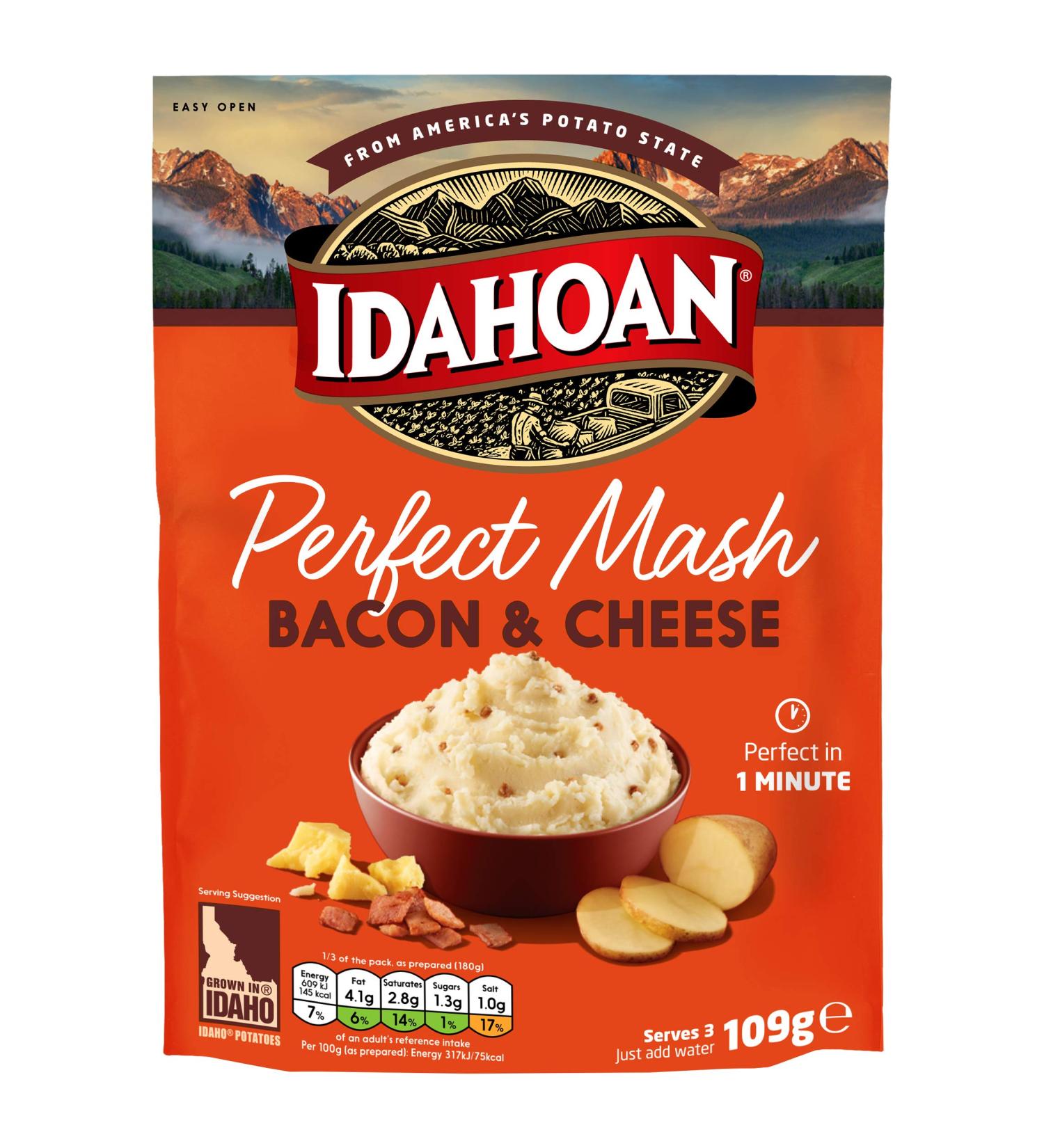 Idahoan Mash Cheese and Bacon 109g