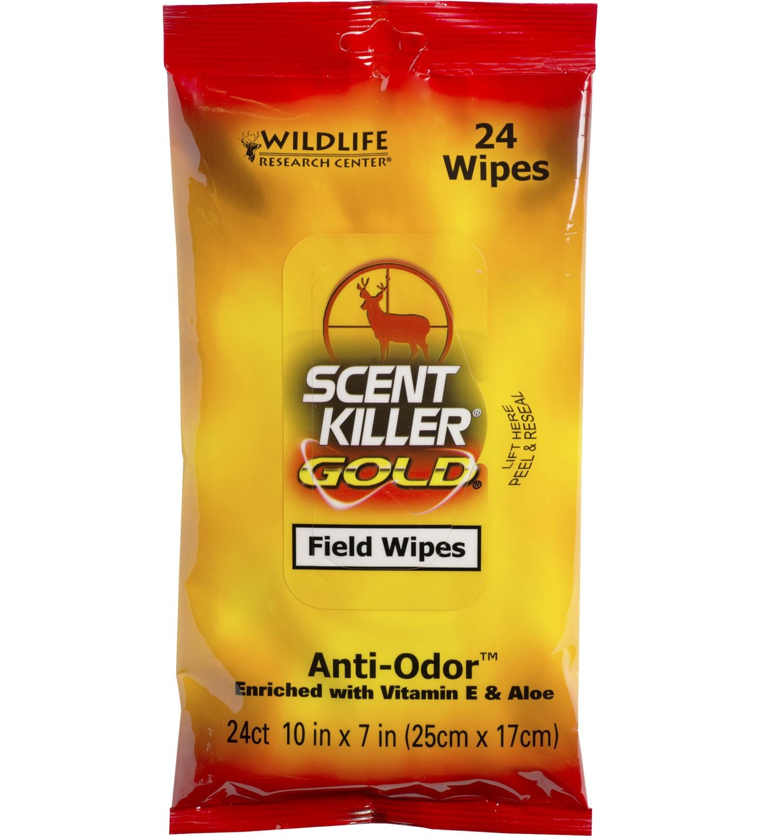 Wildlife Research Scent Killer Field Wipes (24 Pack) - Gold (1295) - Buy Online on SooperMarket.com