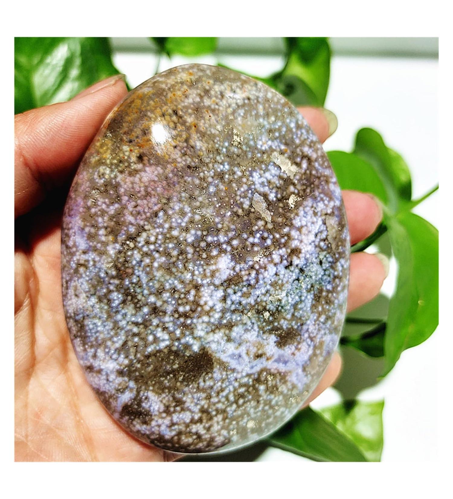 Natural Crystal Rough Natural Stone Beautiful OceanJasper Palm Stone Feng Shui Exorcism Crystal Home Decoration (Color : 160-170g Size : 1pc) 1pc 160-170g - Buy Online on SooperMarket.com
