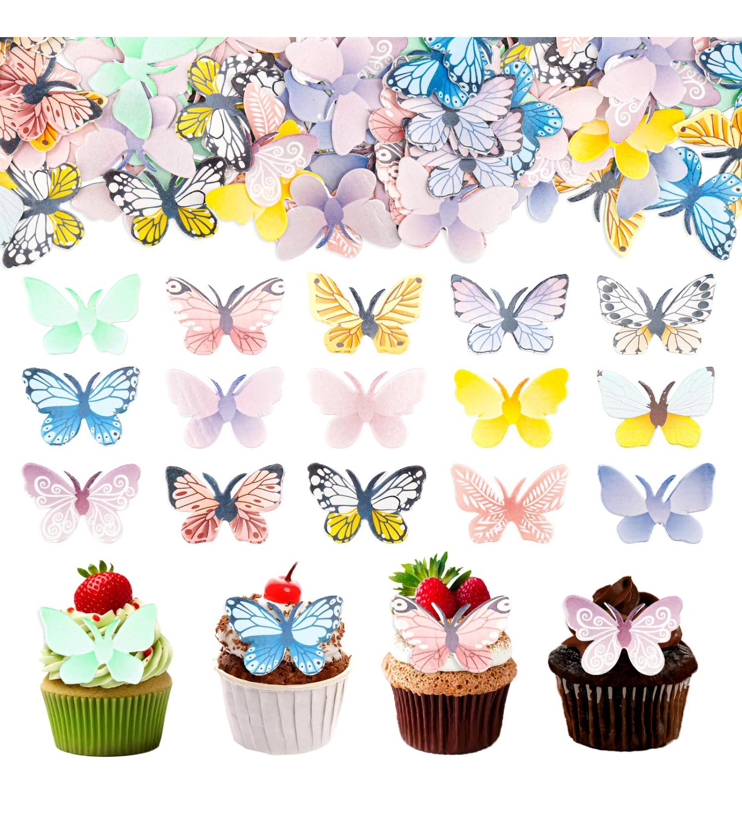 Shop Alegre Edible Butterflies 72 Decorative Cake & Muffin Toppers for Birthdays & Weddings - Buy Online on SooperMarket.com