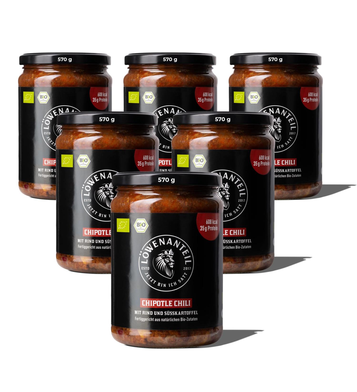 Chipotle Chili Stew - 570g Glass - Healthy Gluten-Free Beef & Sweet Potato - High Protein Ready-Made Dish - Lion Content - Buy Online on SooperMarket.com