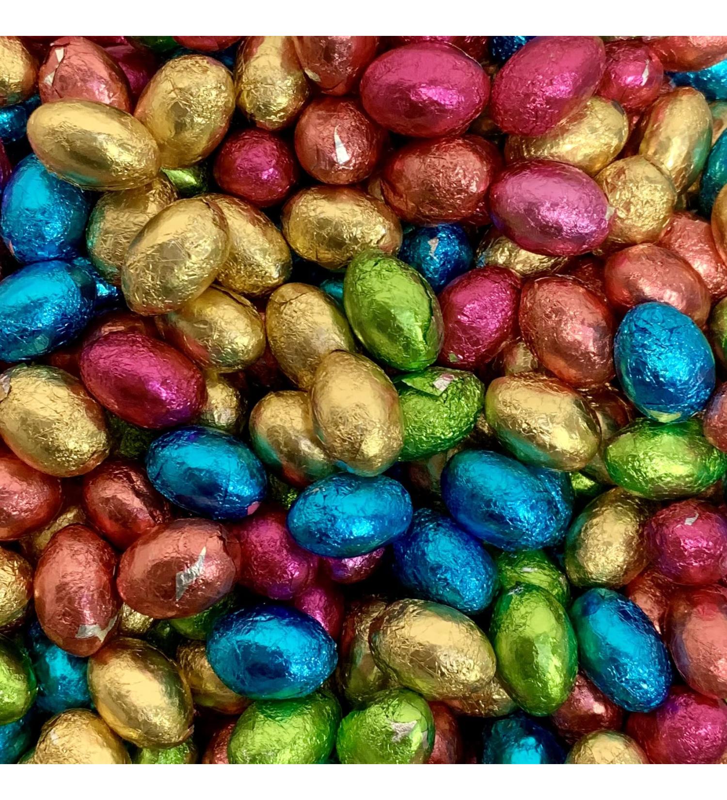 Chocolate Foiled Mini Eggs 1kg Share Bag by The Gourmet Sweet Company